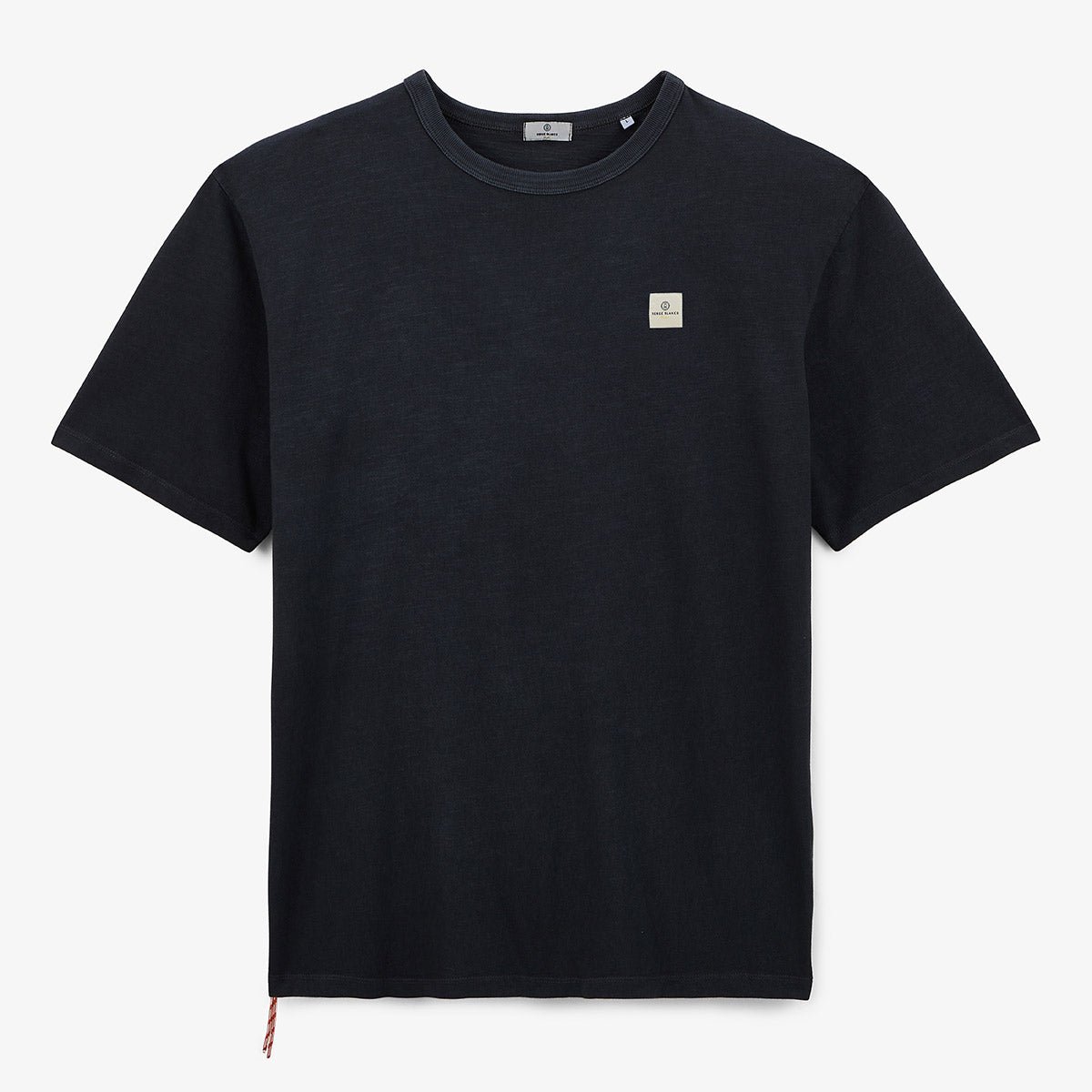 Round neck t-shirt in slub cotton jersey with pigment dye SERGE BLANCO Grey