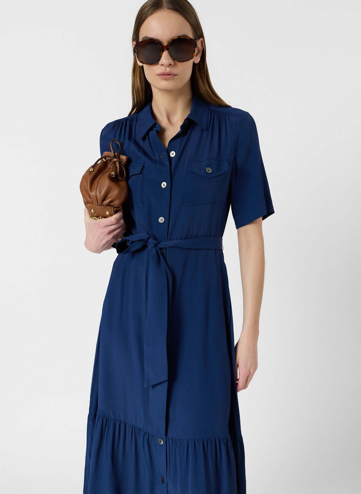 Robe longue col classique GERARD DAREL Bleu