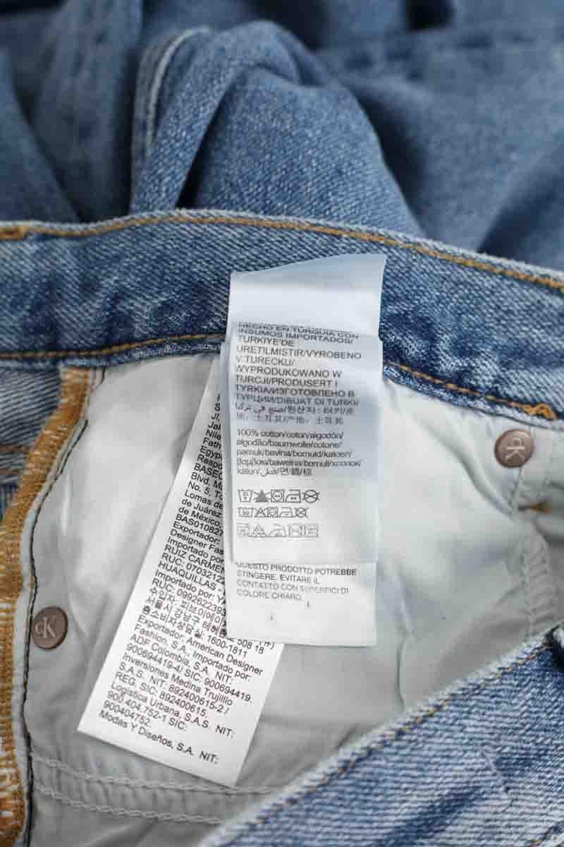 Straight cotton-blend pants CALVIN KLEIN - Seconde Main Blue