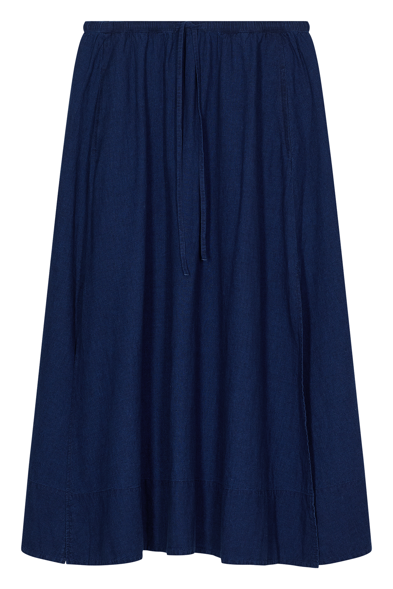 Jupe évasée en lin et coton mélangé CLOSED Bleu