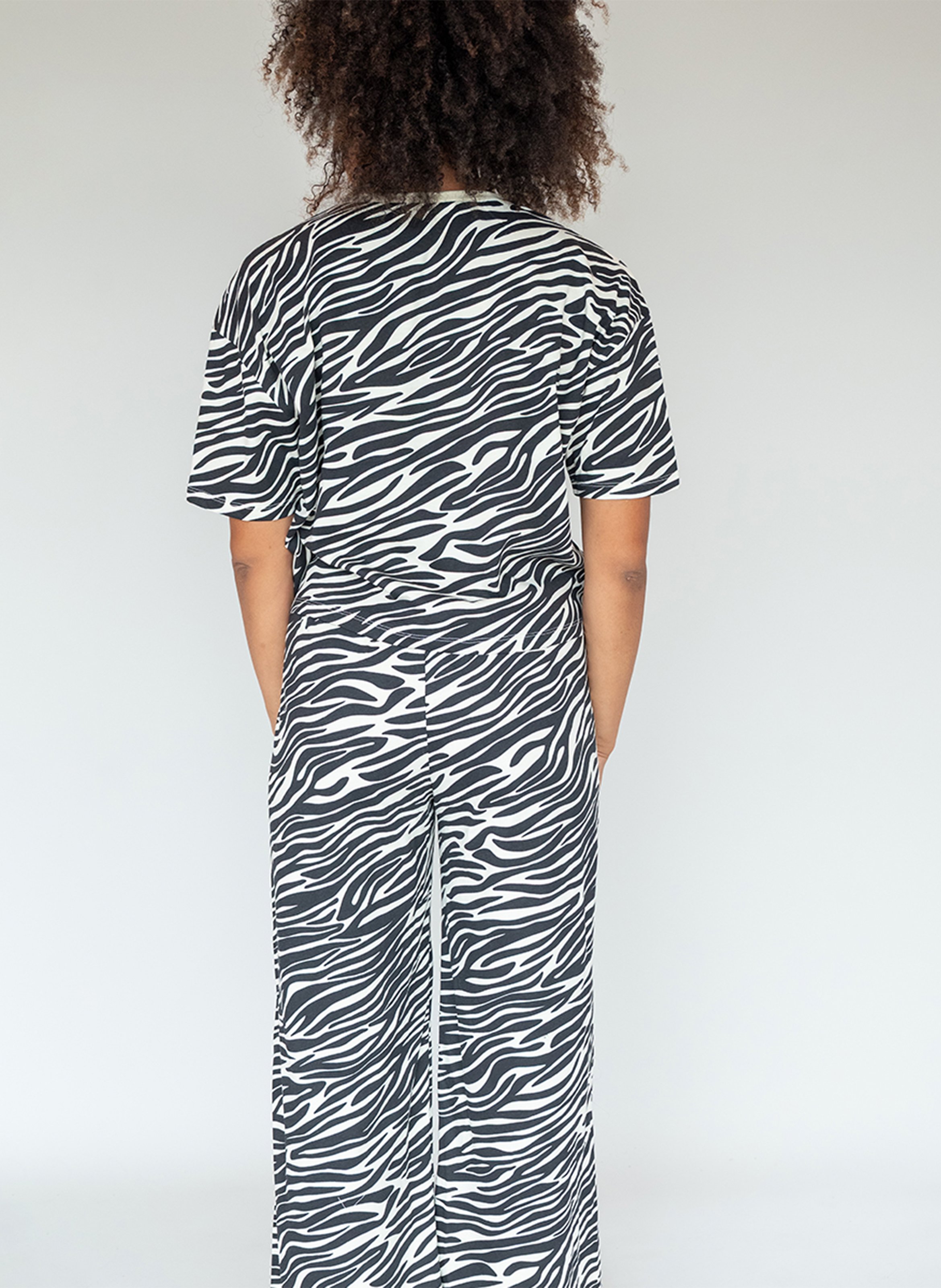 Pyjama long imprimé en coton bio WE ARE JOLIES Noir