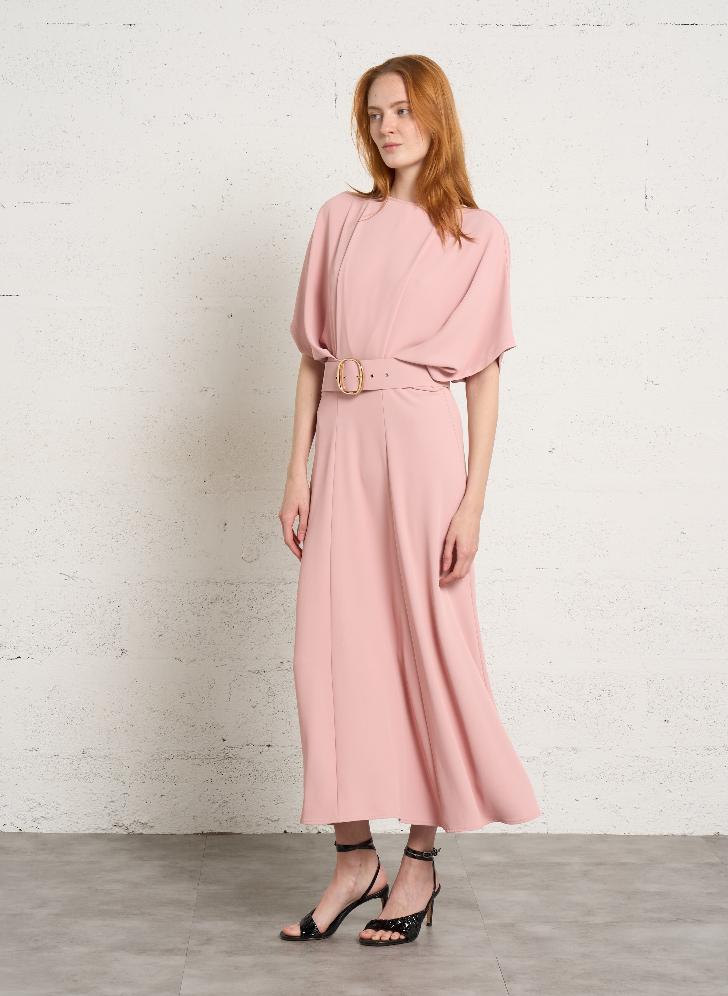 Lange jurk met ronde hals IMPERIAL