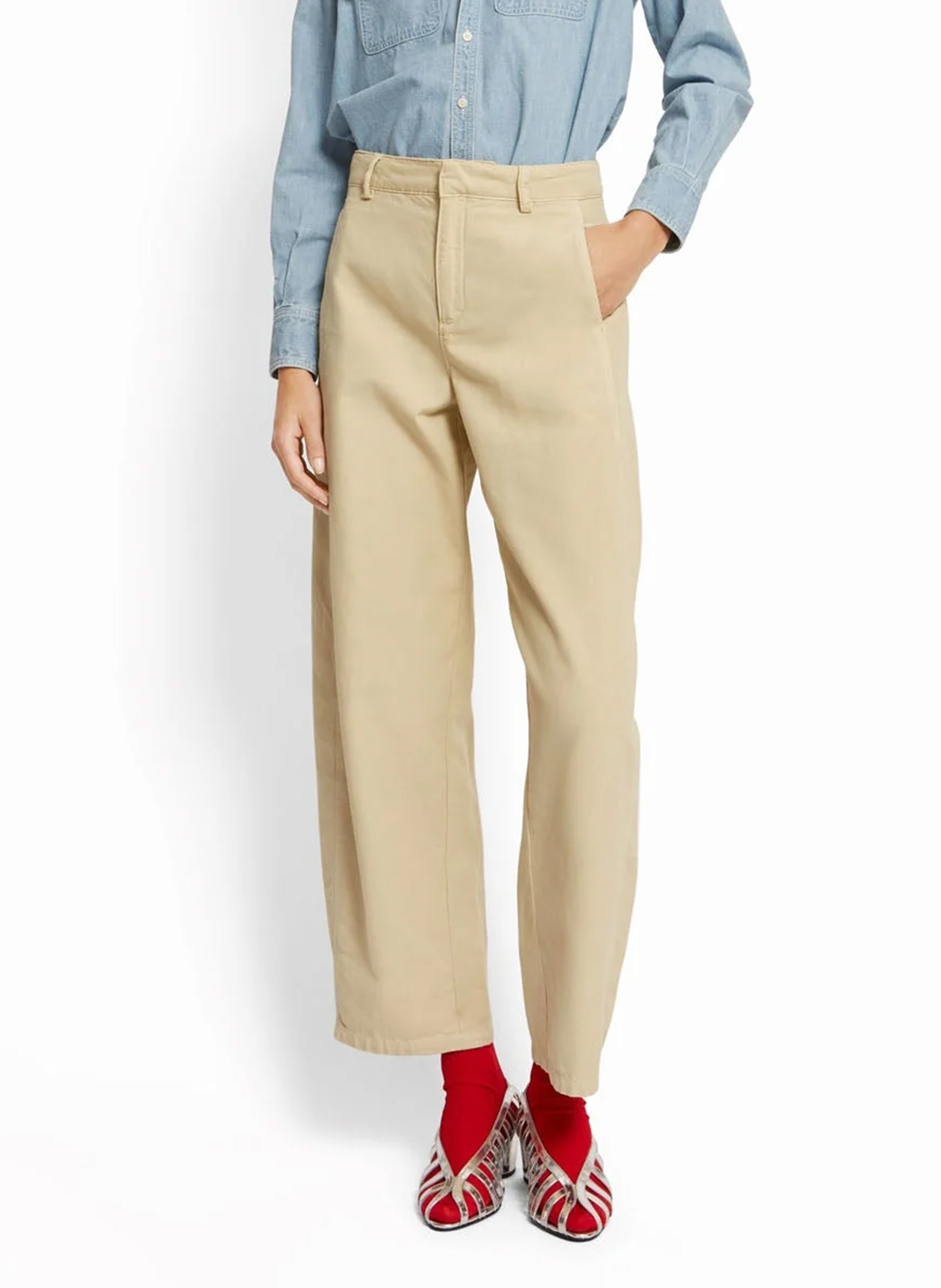 Pantalon large ROSEANNA Beige