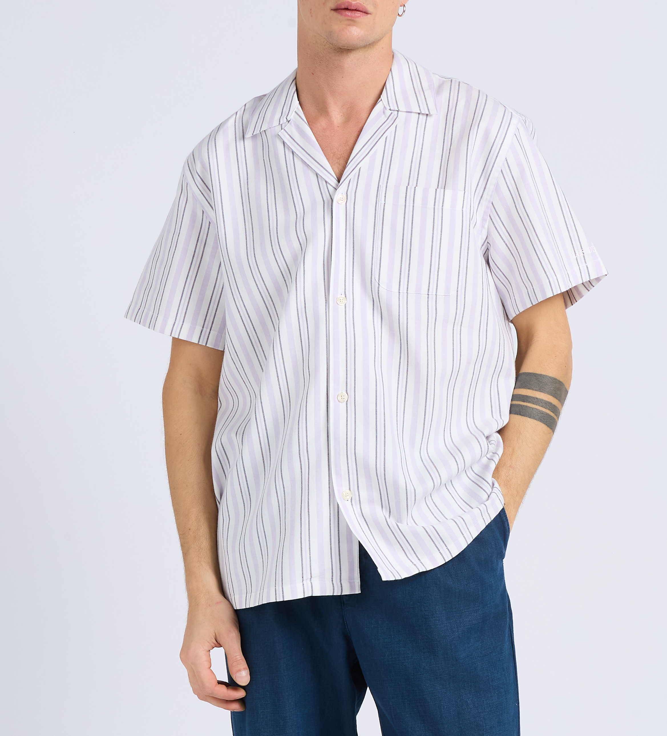 Loose-fit striped cotton shirt LES DEUX