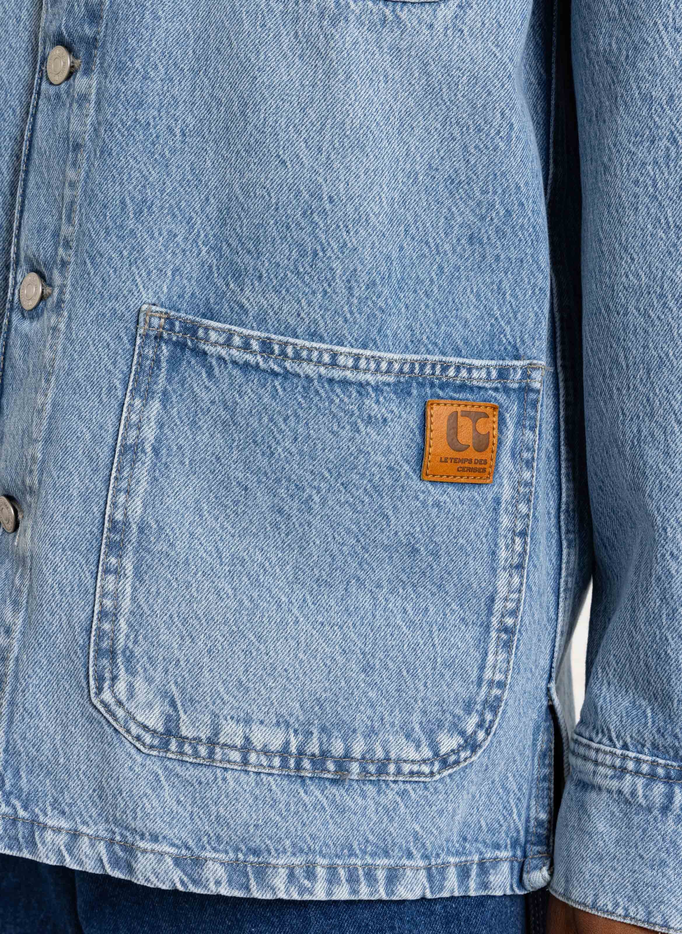 Oversized, katoenen overshirt LE TEMPS DES CERISES Blauw