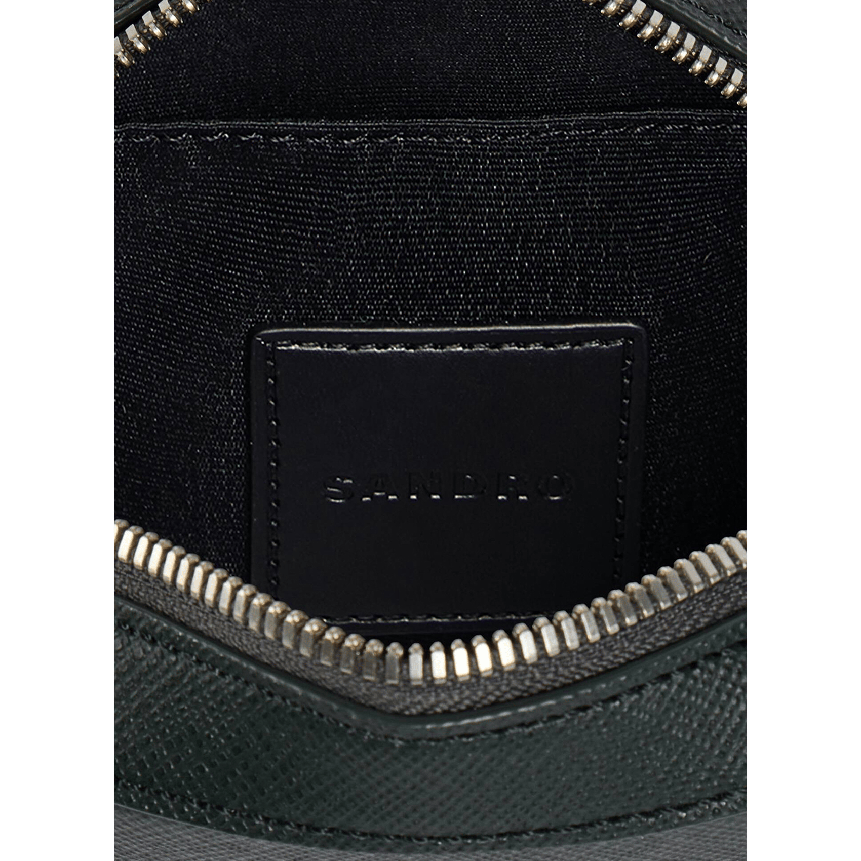 Sac bandoulière en cuir recyclé SANDRO Vert