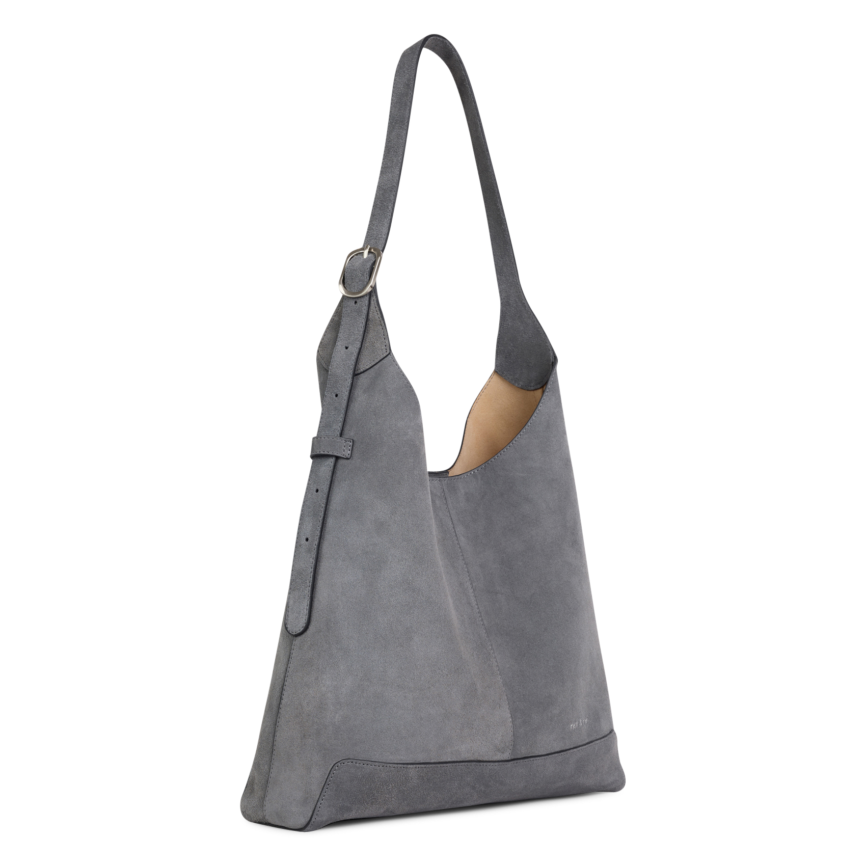 Hobo Bag aus Veloursleder NAT & NIN Grau