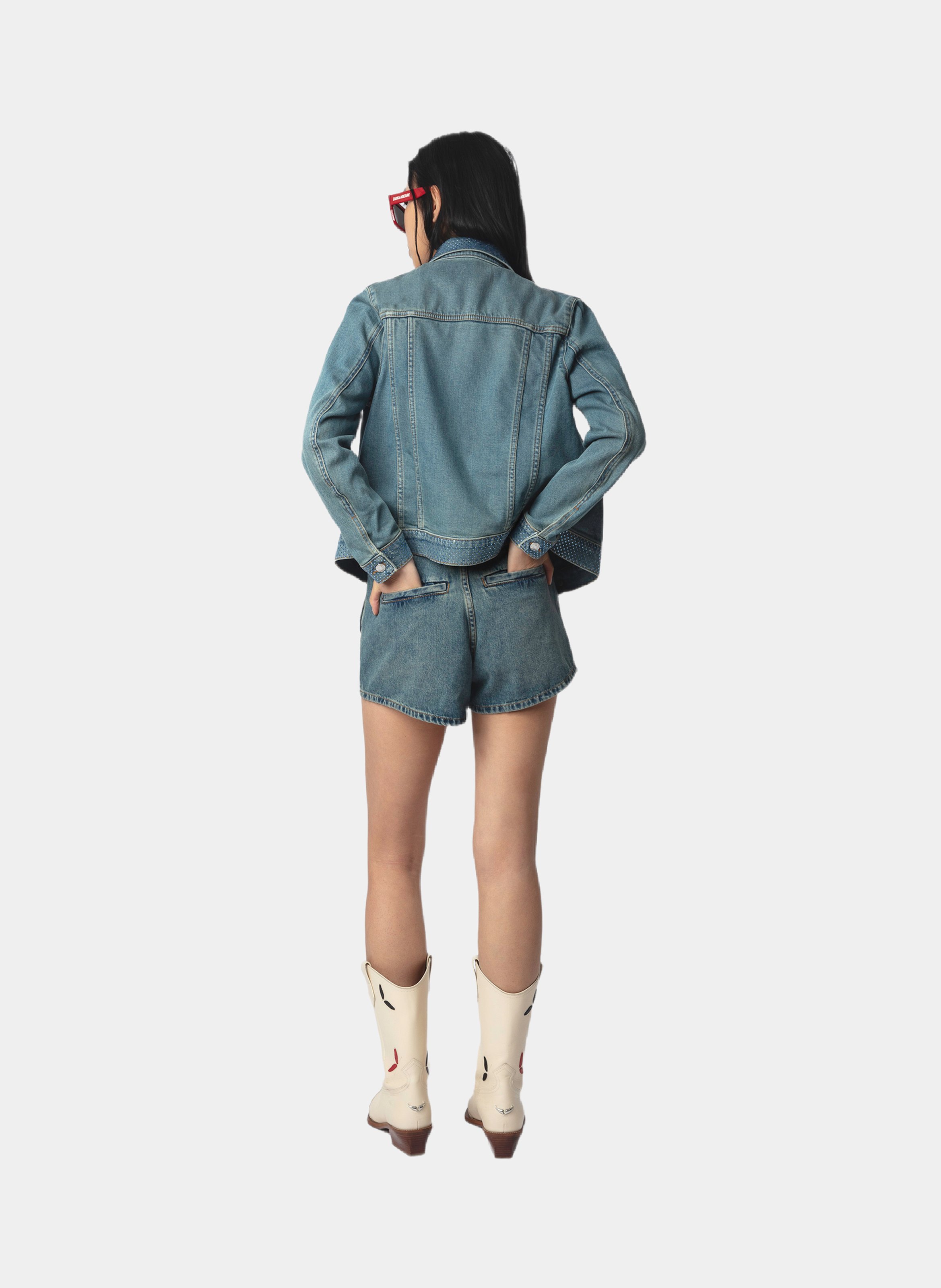 Cotton-blend coat with classic collar ZADIG&VOLTAIRE Blue