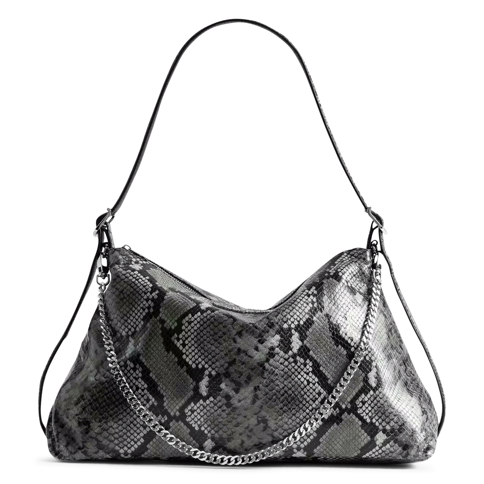 Sac jacquard serpent en cuir ZADIG&VOLTAIRE Gris