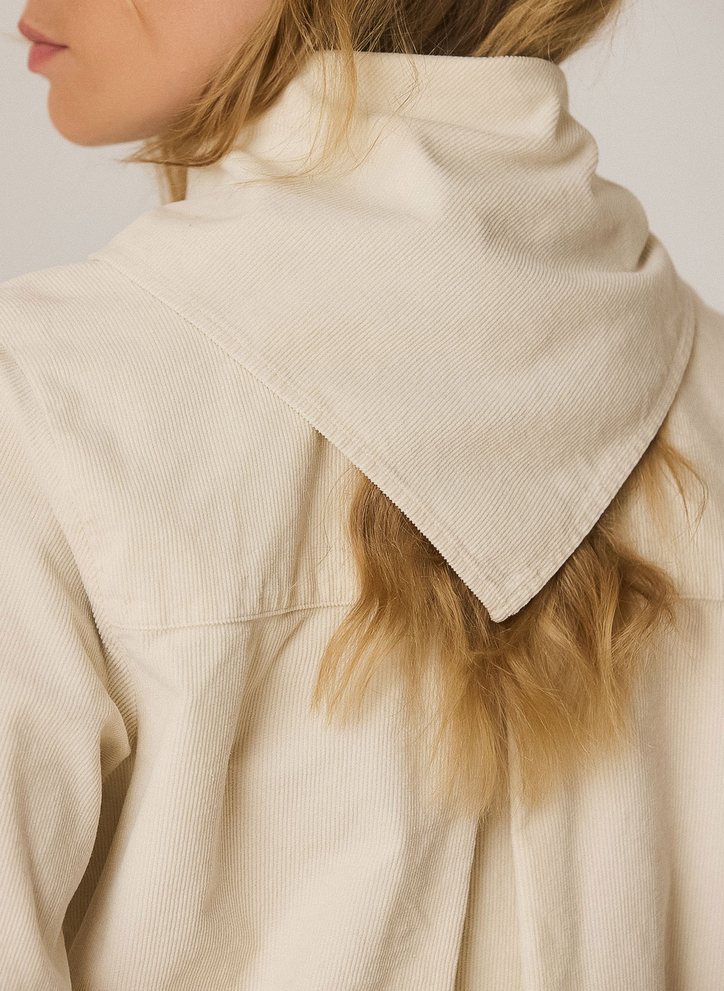 Loose-fit organic cotton shirt INDI & COLD Beige
