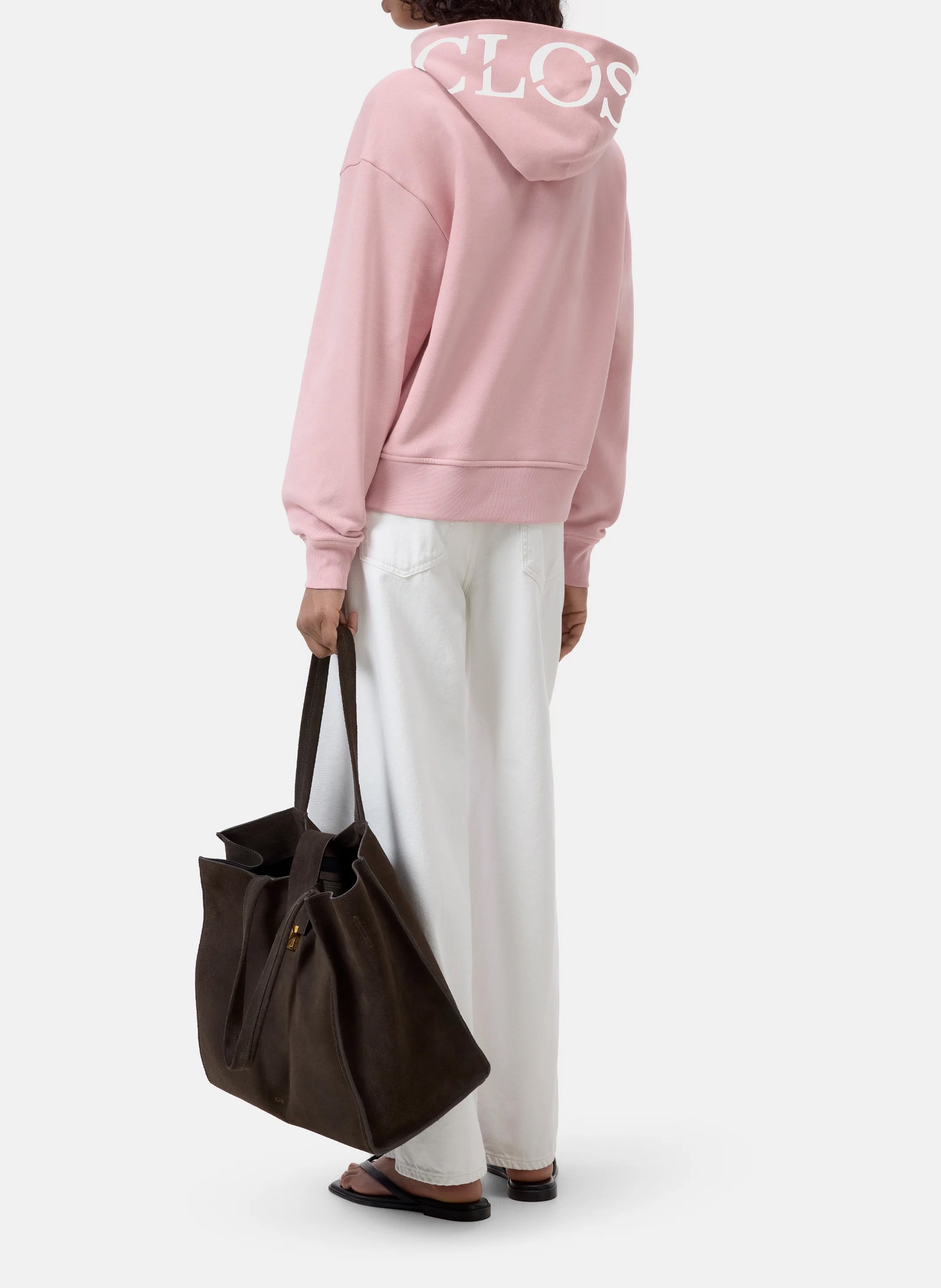 Oversized sweater van biologisch katoen CLOSED Roze