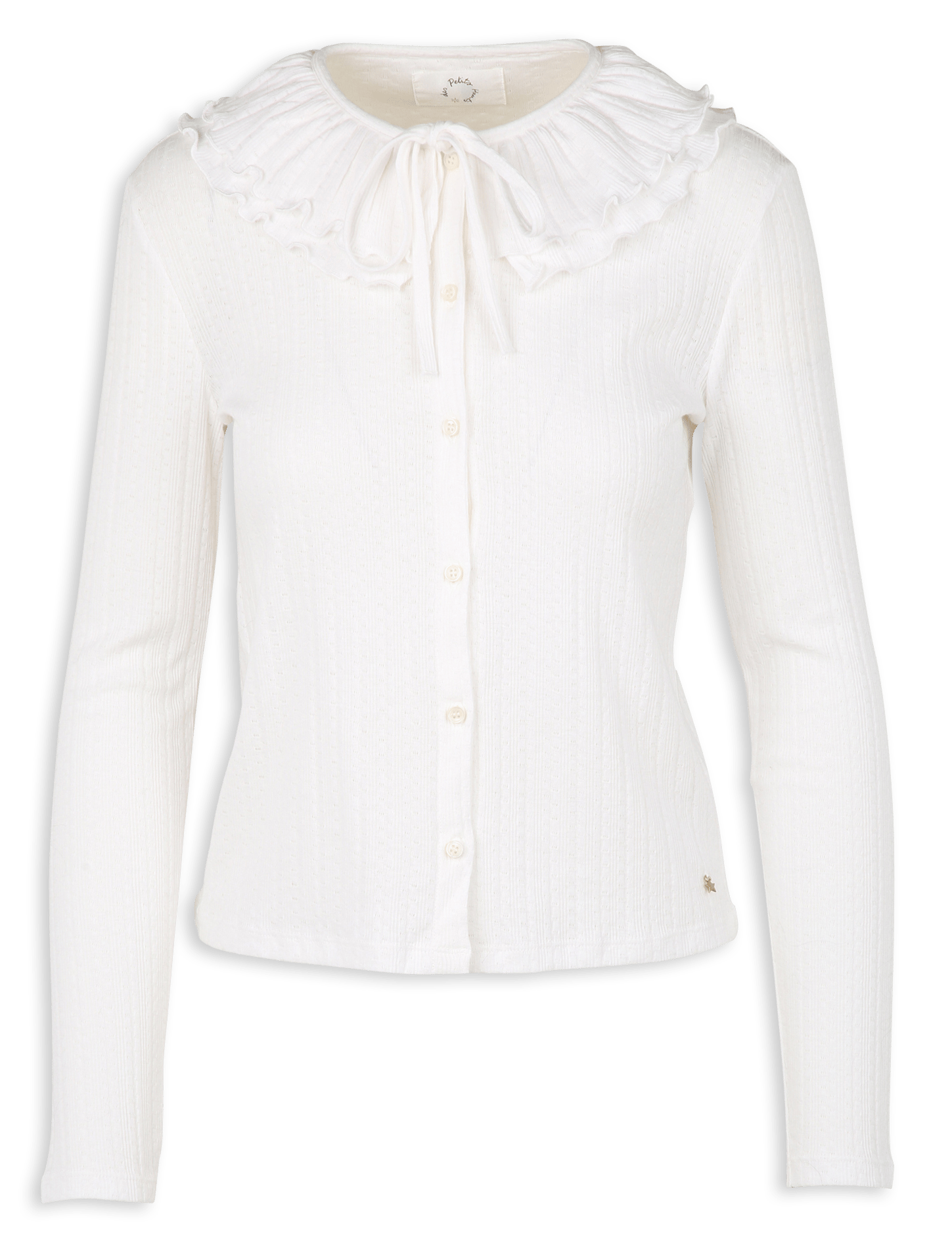 Straight-fit cotton shirt with Peter Pan collar DES PETITS HAUTS