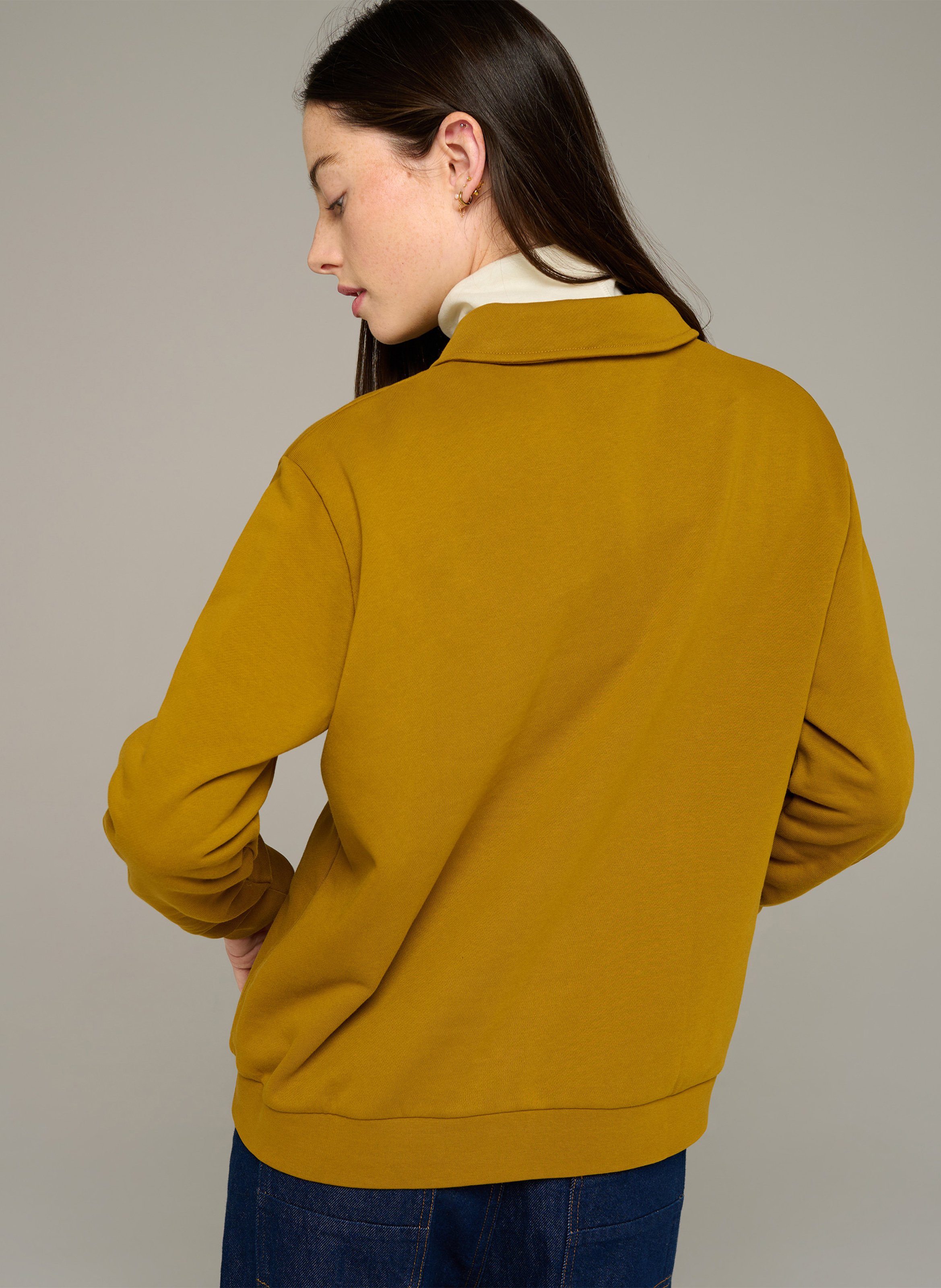 Bio-Baumwoll-Sweatshirt COTELAC ACOTE Gelb