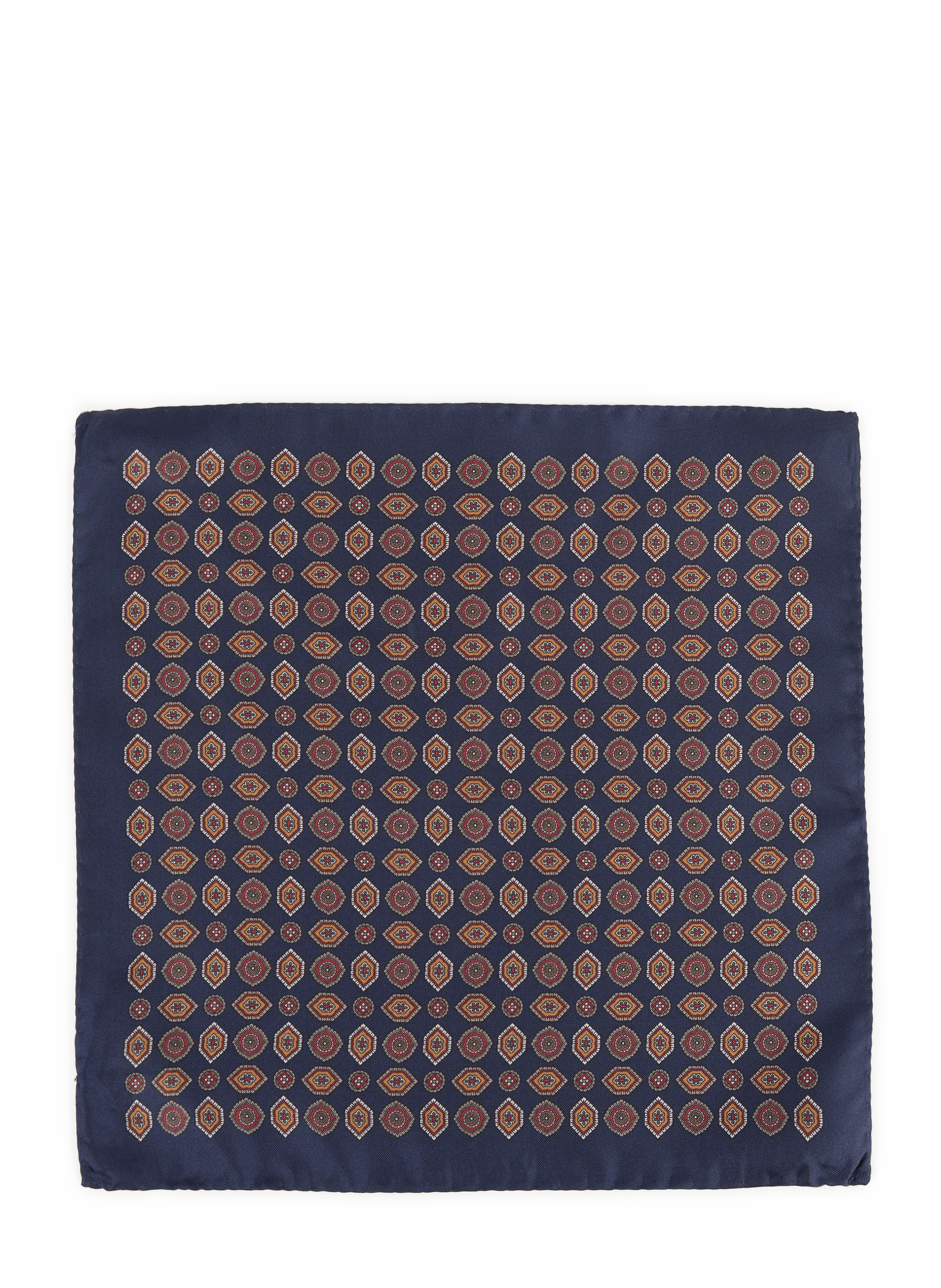 Silk square scarf with pattern AU PRINTEMPS PARIS Multicolored