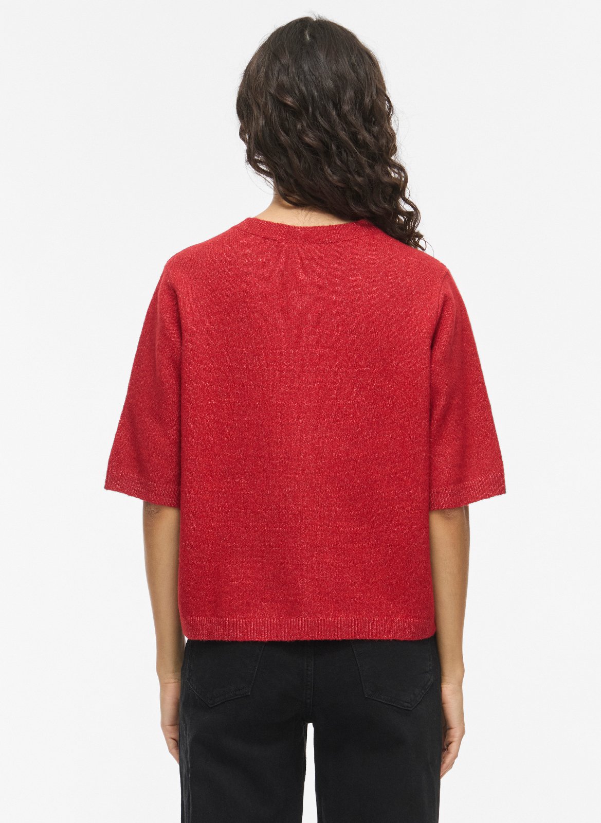 Gilet col rond VILA Rouge