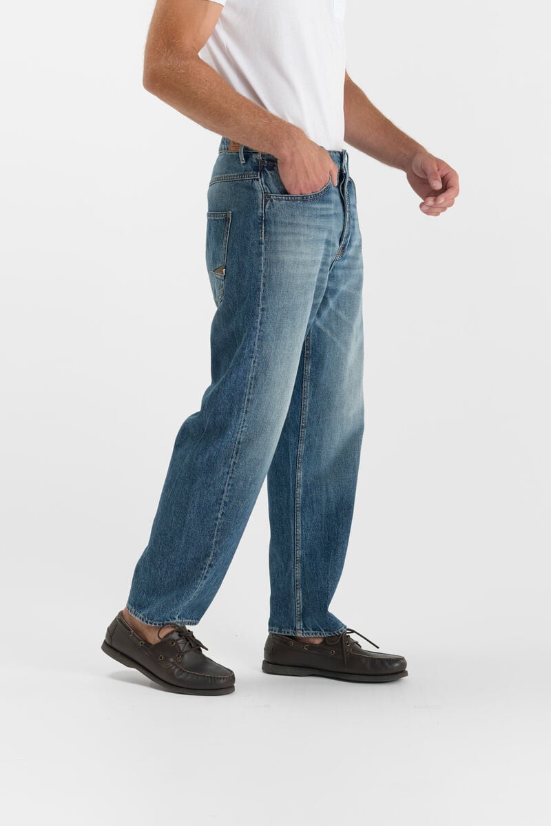 Loose-Fit Buttoned Jeans LE TEMPS DES CERISES Blue