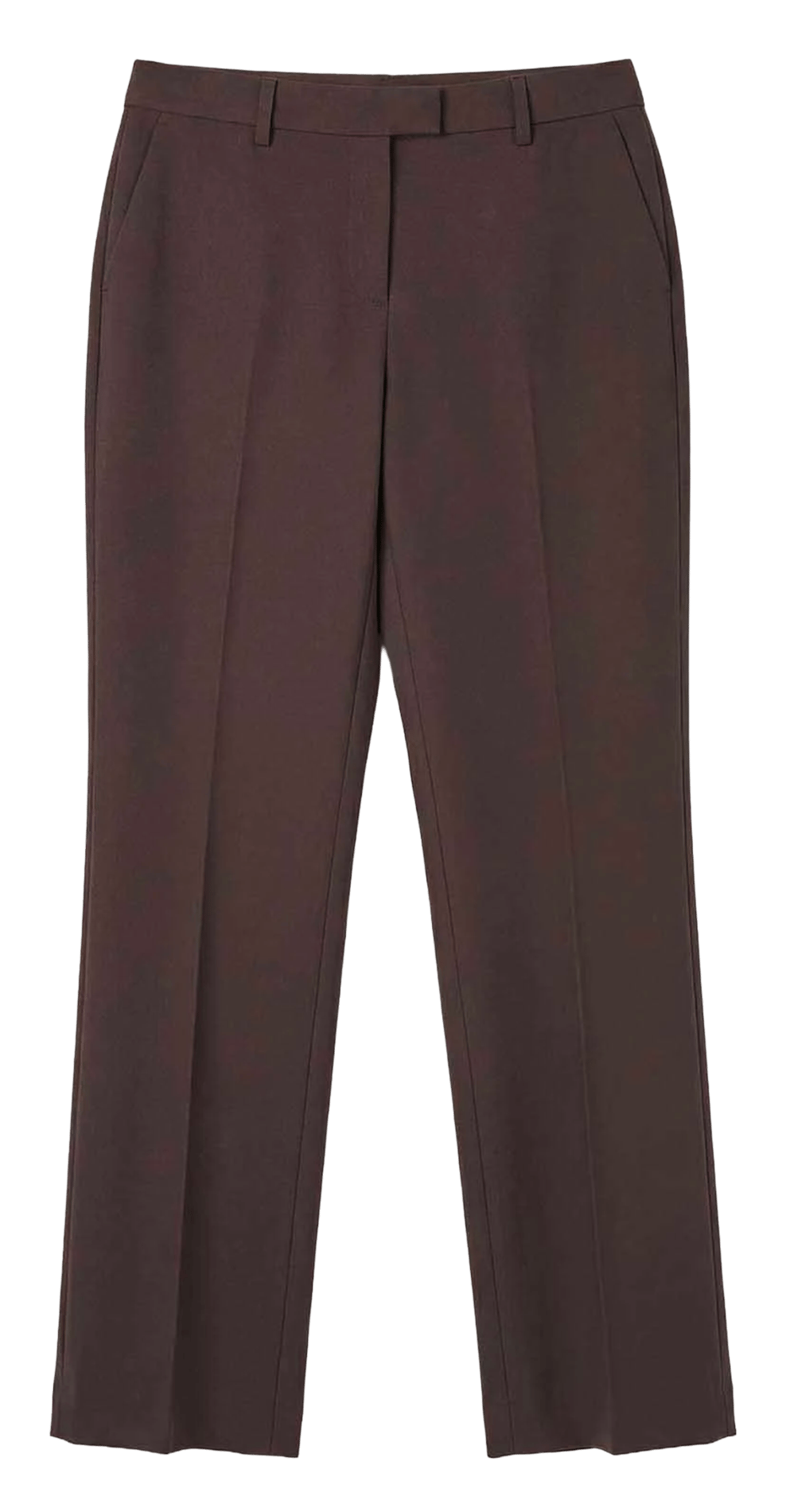 Effen broek met halfhoge taille | Bruin TARA JARMON Dames