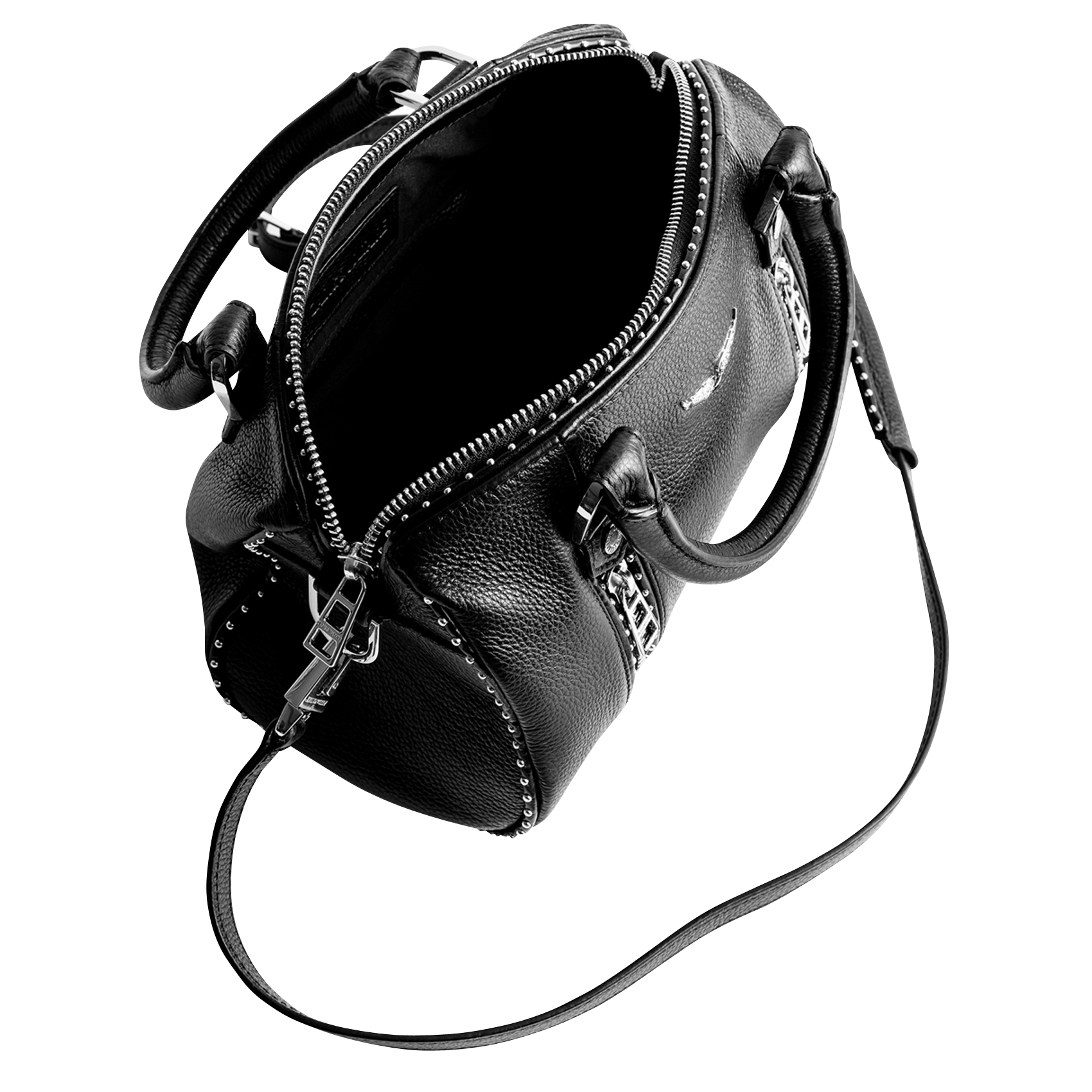 Bowlingtas van nerfleer met rits ZADIG&VOLTAIRE Zwart