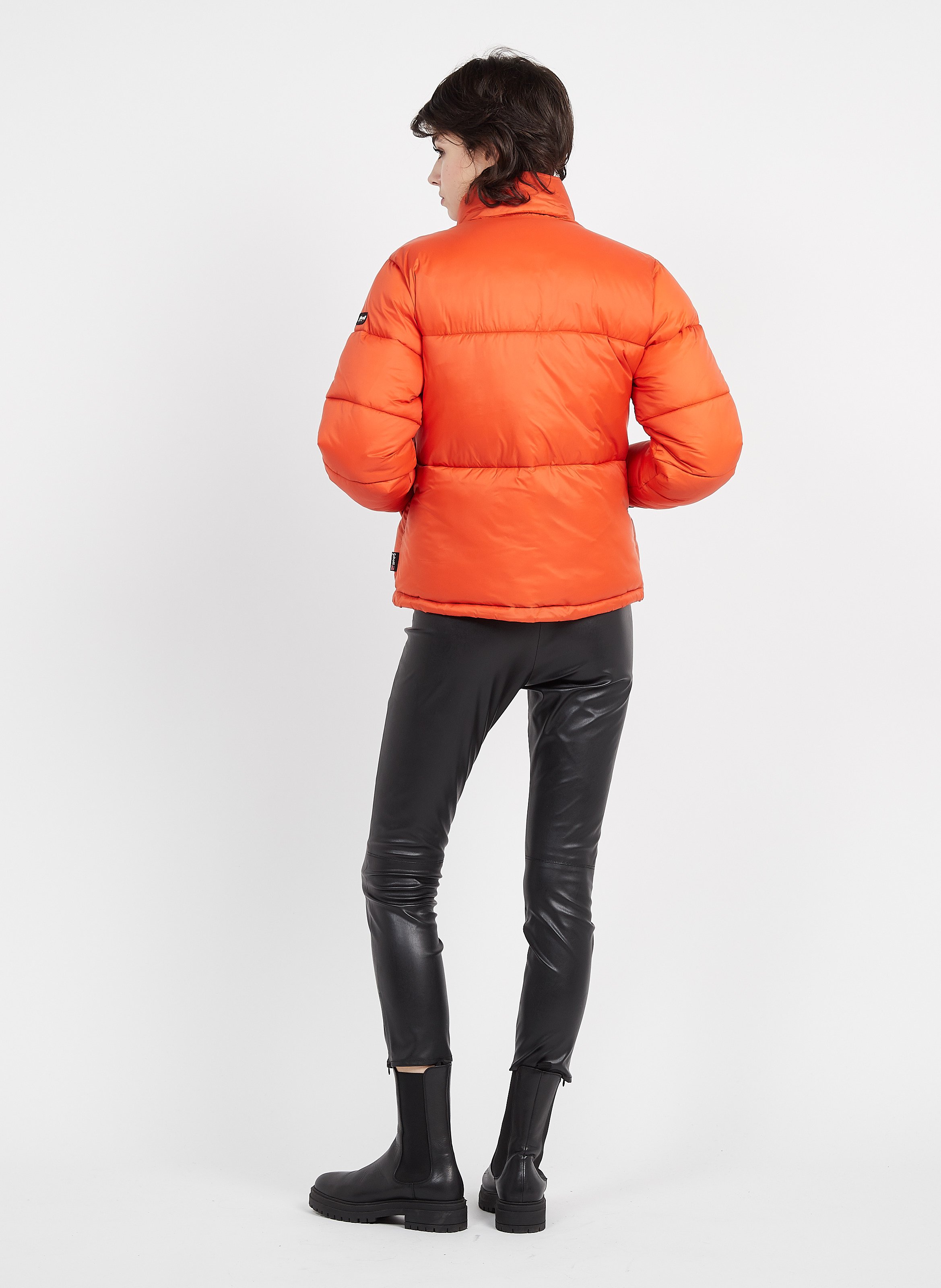 High-neck Straight-cut Padded Jacket 