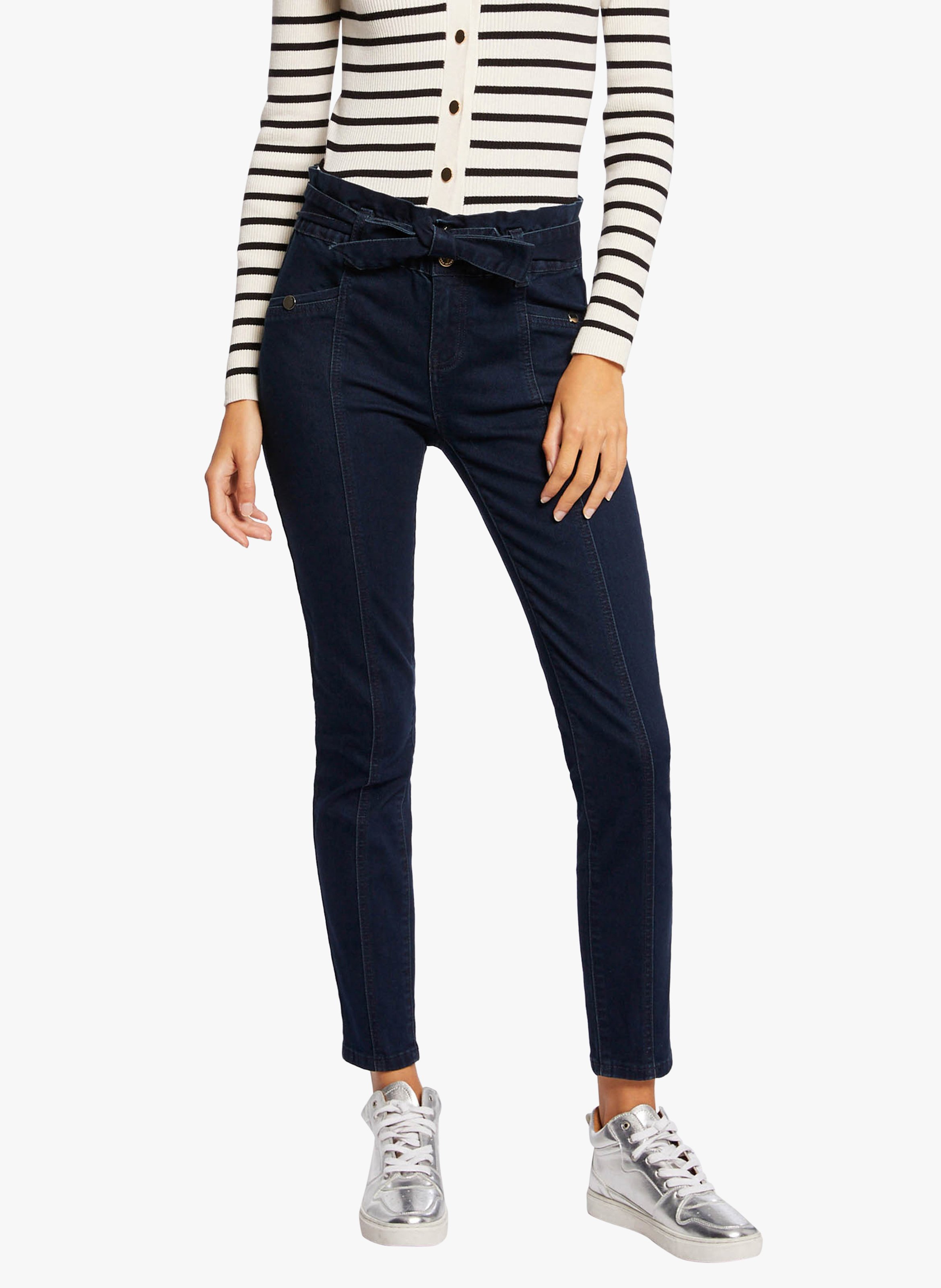 Highrise Slimfit Jeans Dark Blue Women Place des Tendances