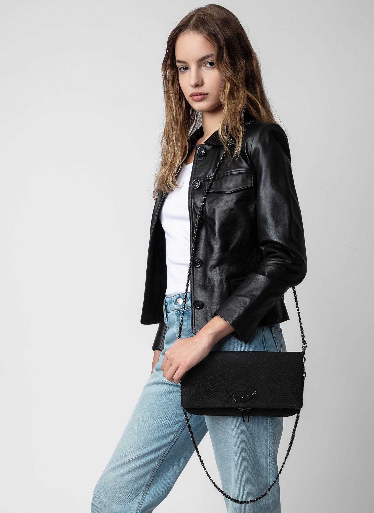 Leather shoulder bag ZADIG&VOLTAIRE Black