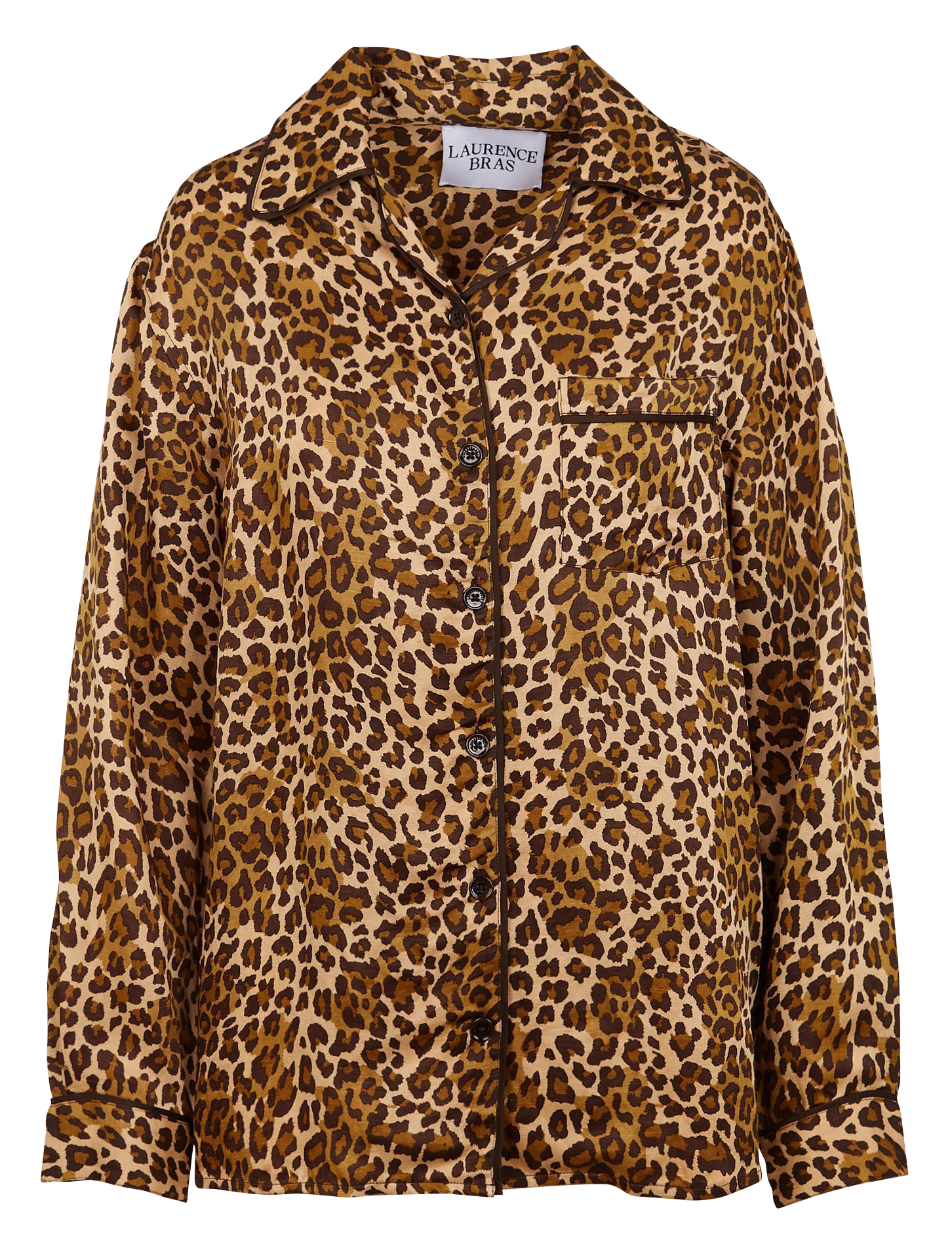 Printed shirt with classic collar LAURENCE BRAS Brown