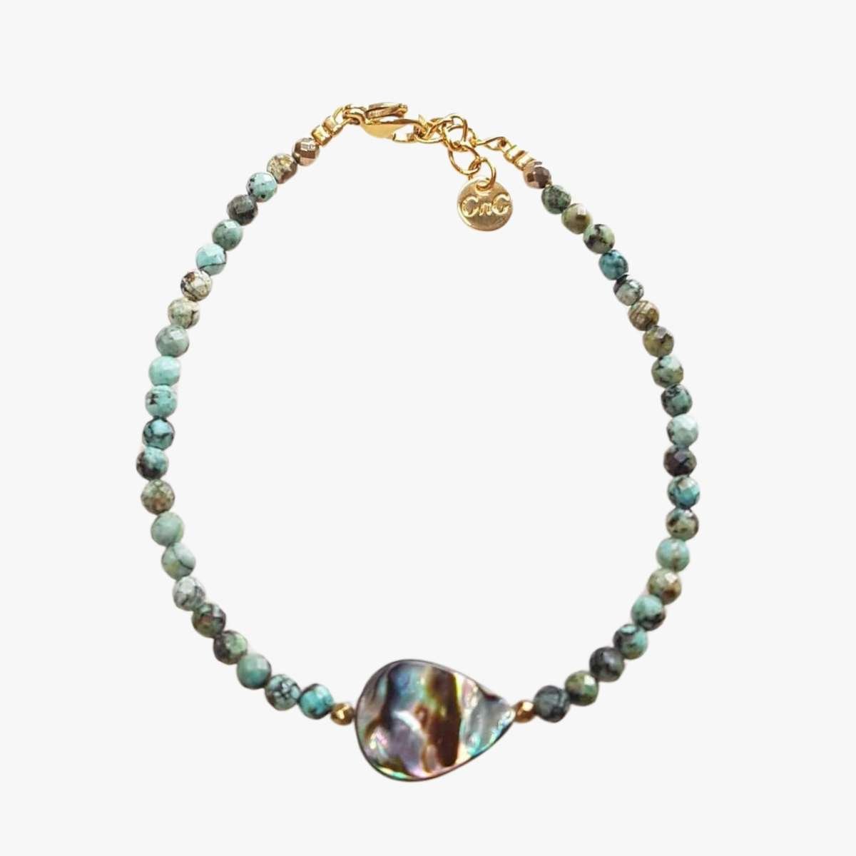 Abalone mother-of-pearl bracelet GINANDGER Blue