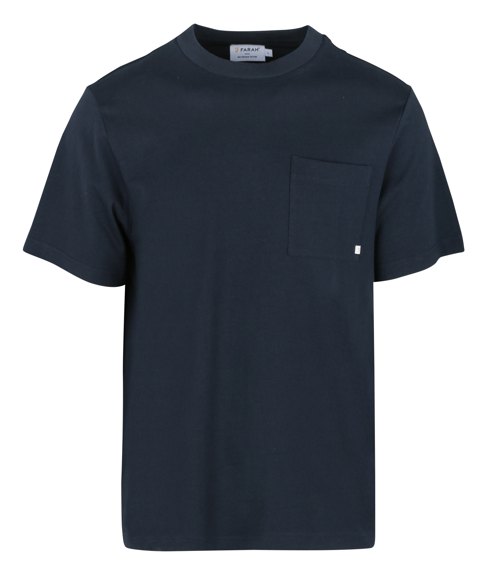 Organic cotton round-neck T-shirt FARAH Blue