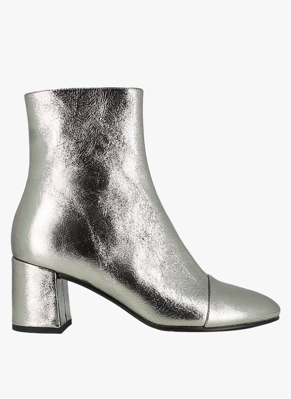 Bottines a Talons En Cuir Metallise Doniama Argent Fonce Jonak Femme 264 DONIAMA CUIR METALLISE 338 ARGENT FONCE Place des Tendances