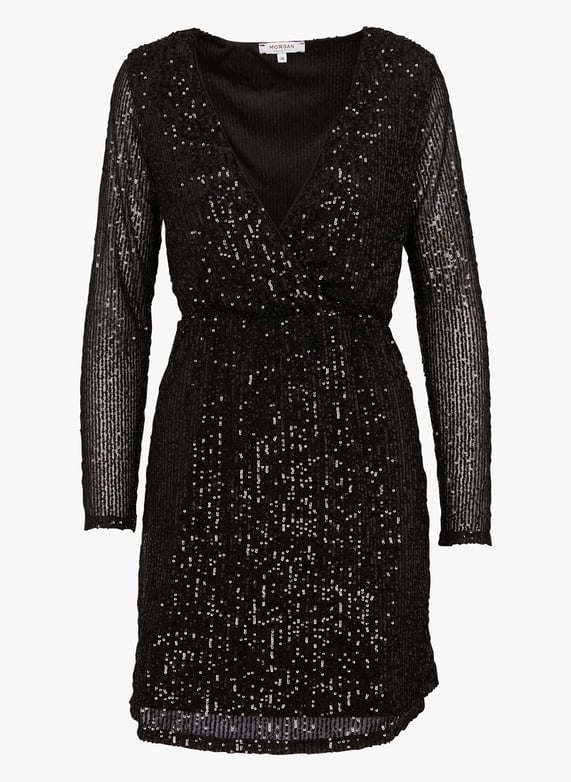 Morgan Robe Noir Paillette Morgan Robe Paillette Morgan Et Ses