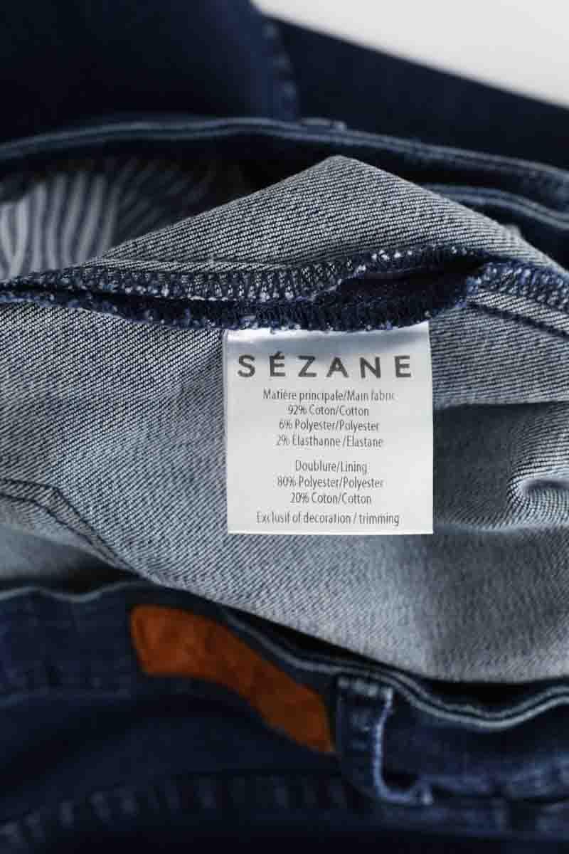 Cotton skinny jeans SEZANE - Seconde main Blue