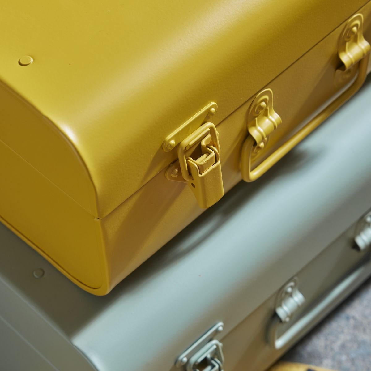 Set of 2 metal storage boxes FACTORY Green