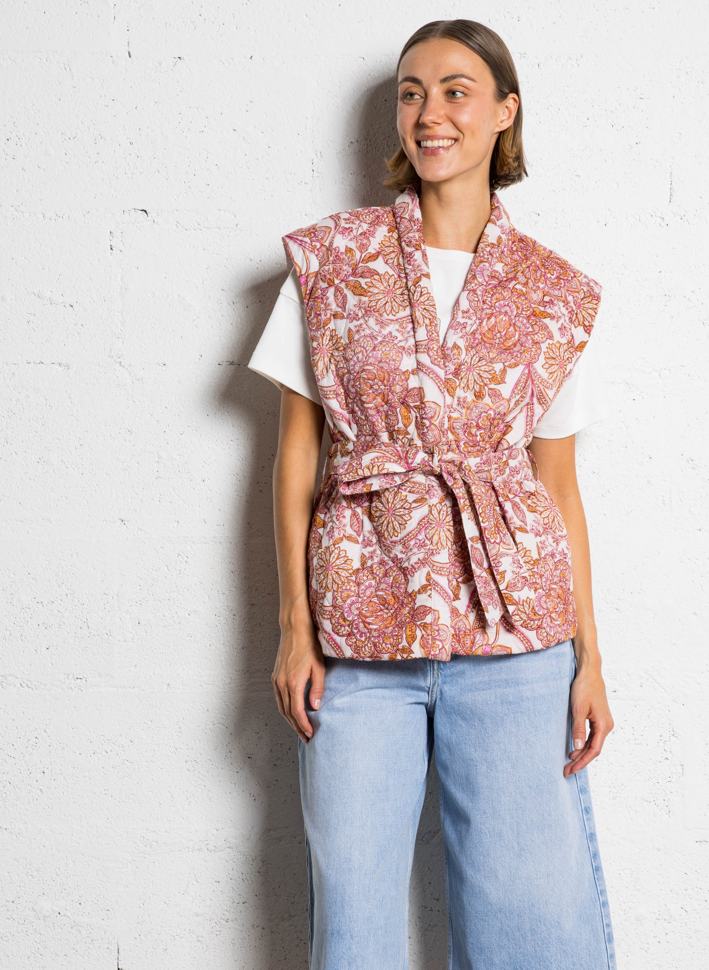 Straight-cut printed cotton jacket LA PETITE ETOILE Multicolored