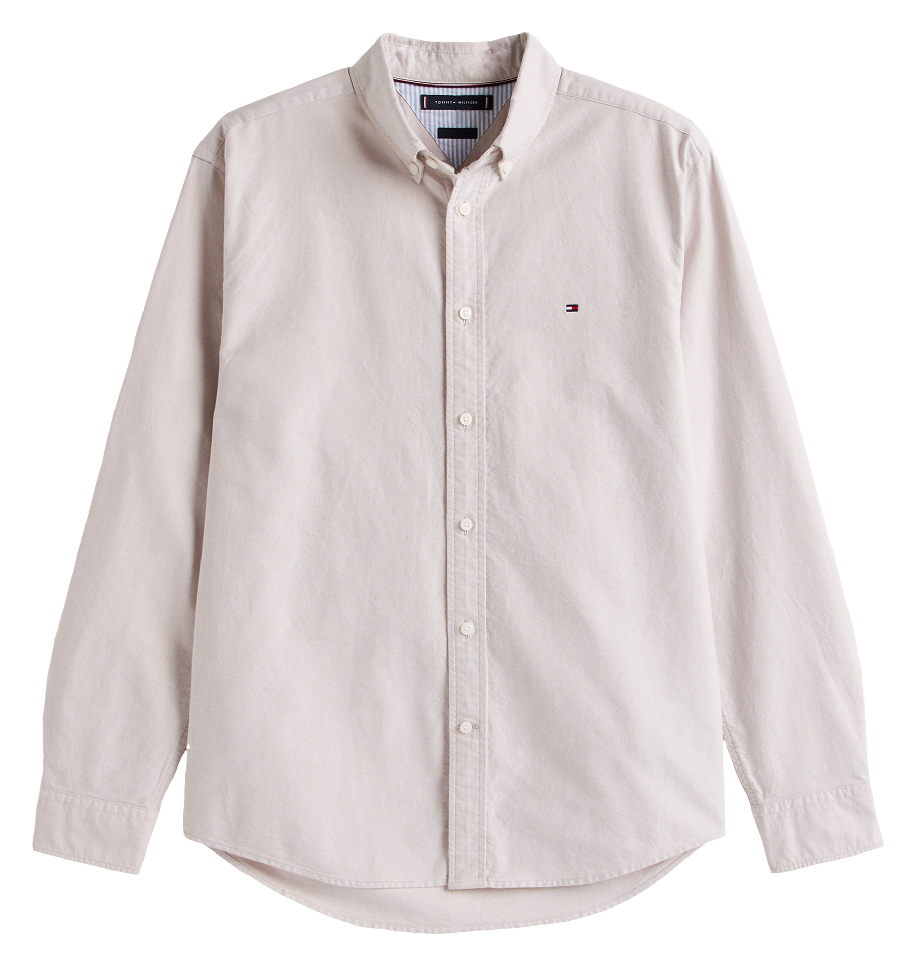 Hemd mit Button-down-Kragen aus Bio-Baumwoll-Mix TOMMY HILFIGER Khaki