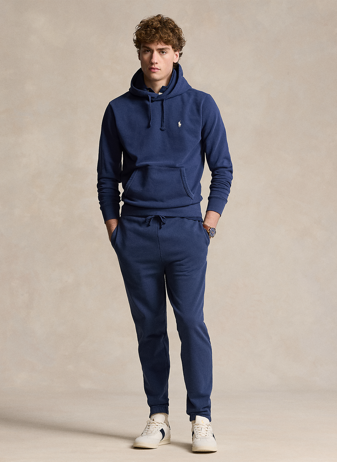 Sweat à capuche en coton POLO RALPH LAUREN Bleu