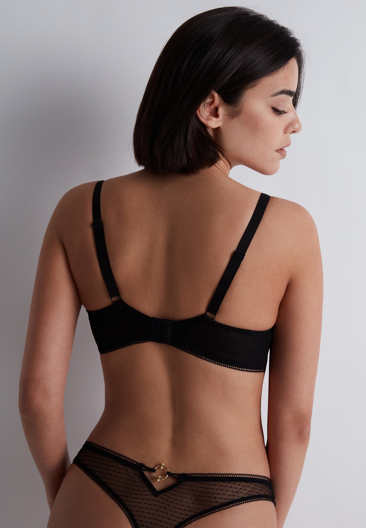 A la Folie kohl black underwired triangle bra AUBADE Black