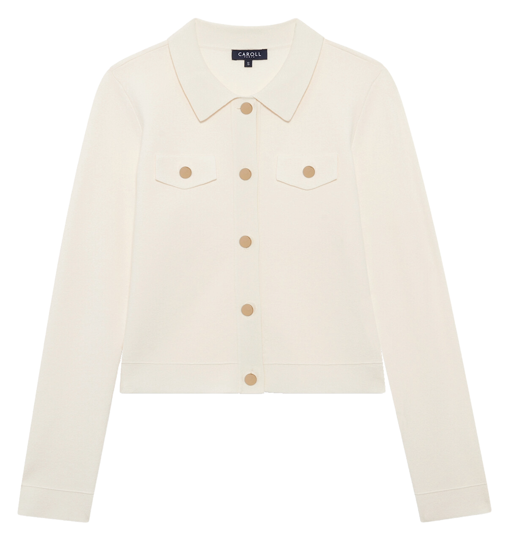 Shirt collar vest 252K-MFLO Cloud dancer