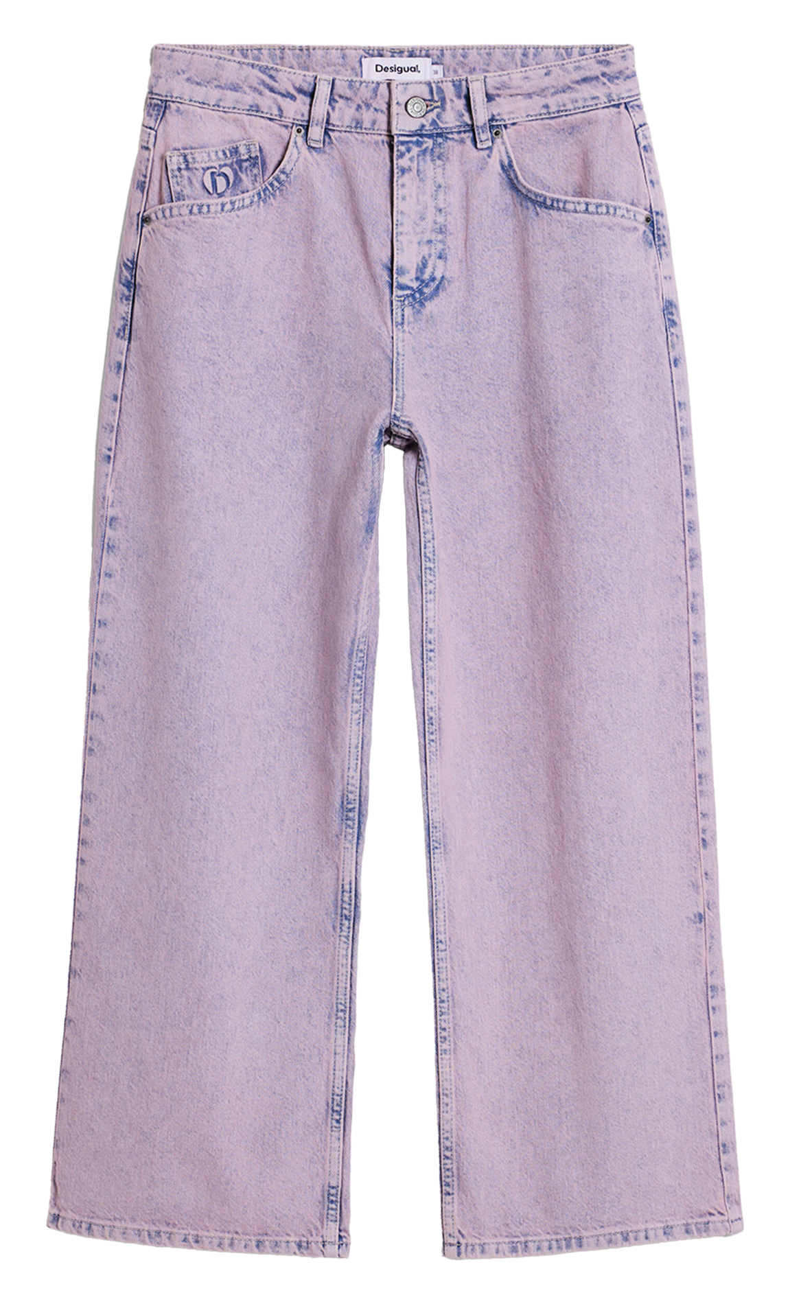 Jeans larghi in cotone DESIGUAL Rosso