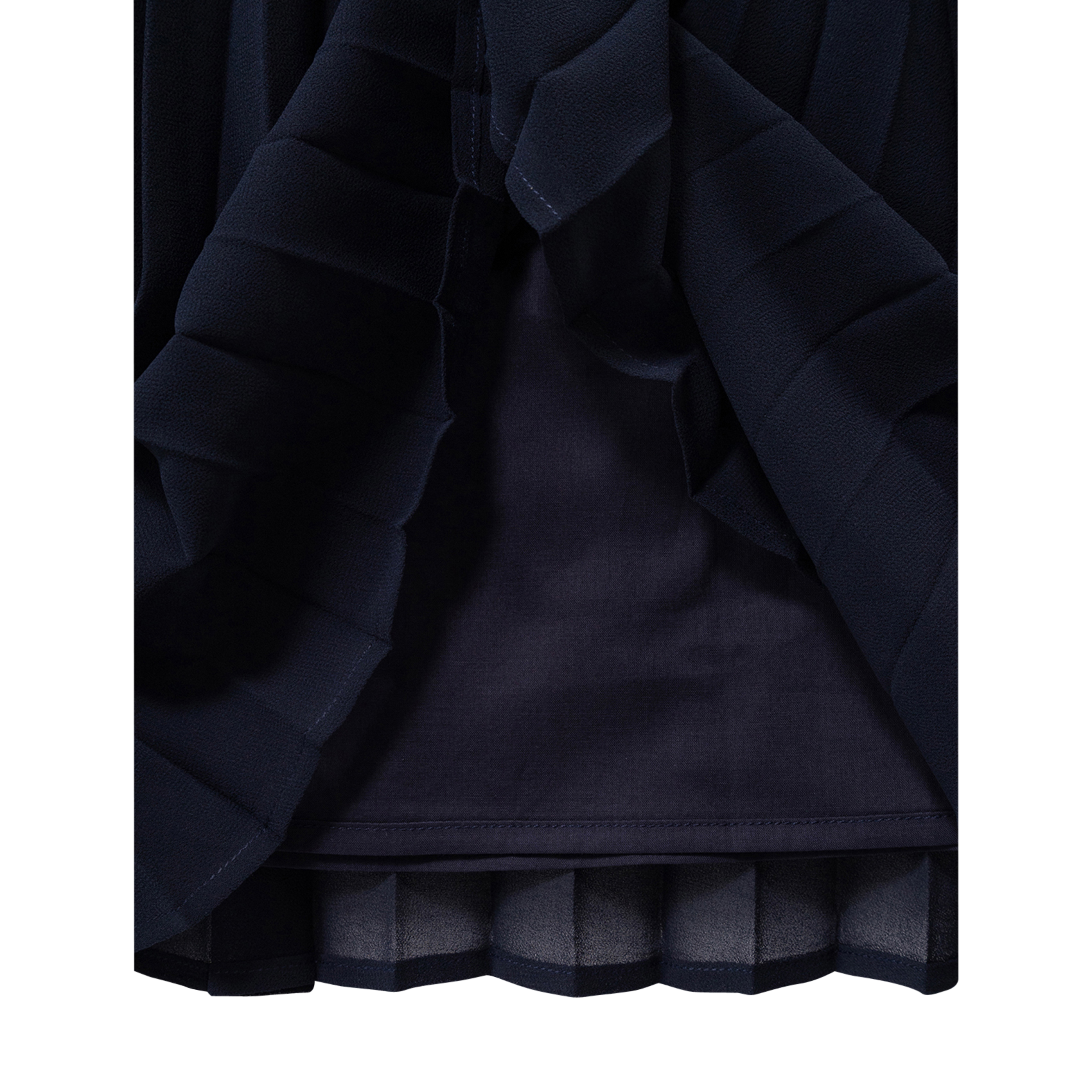 Jupe longue plissée rayures côtés IKKS JUNIOR Bleu