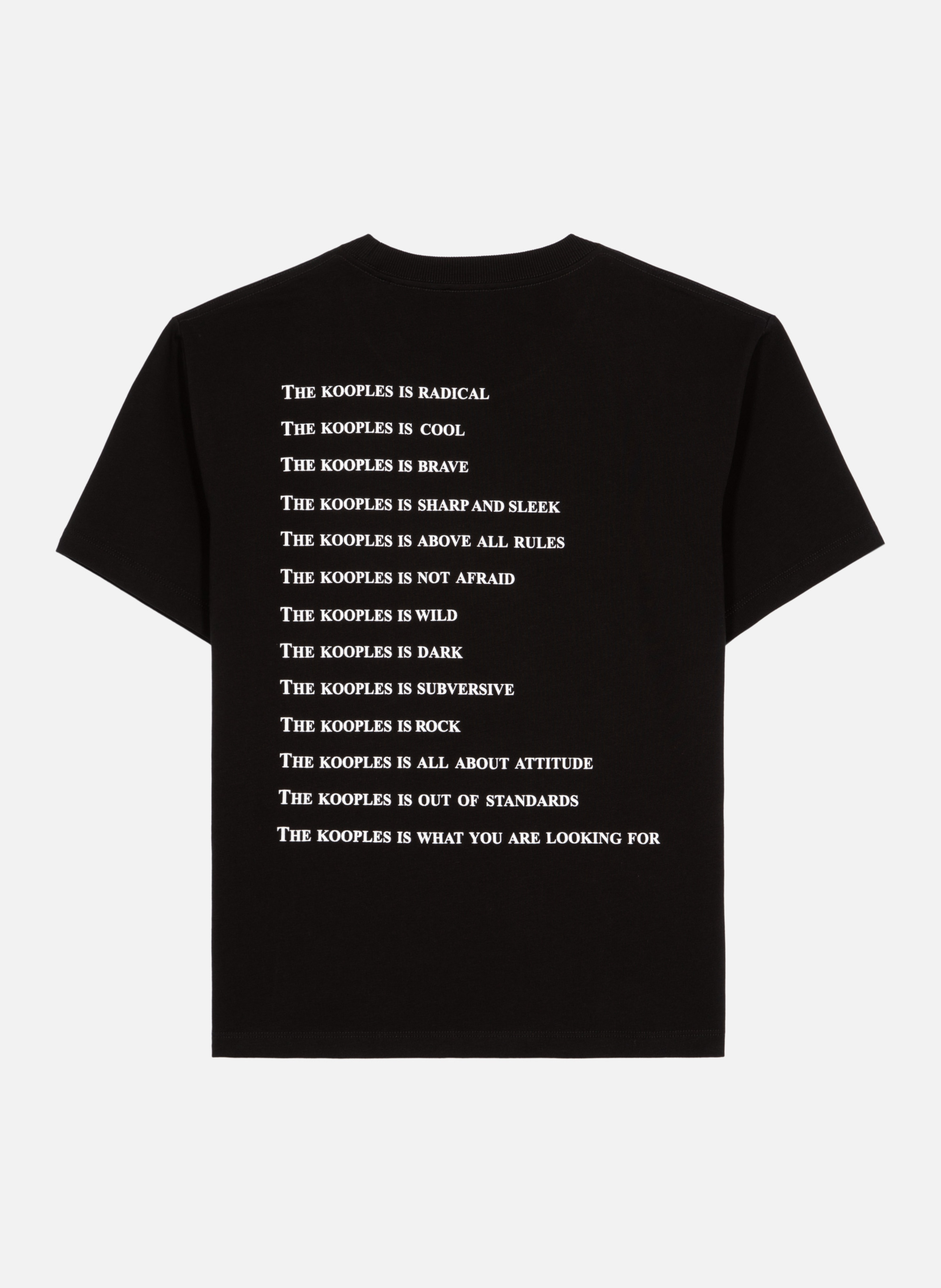 T-shirt with rhinestones THE KOOPLES Black