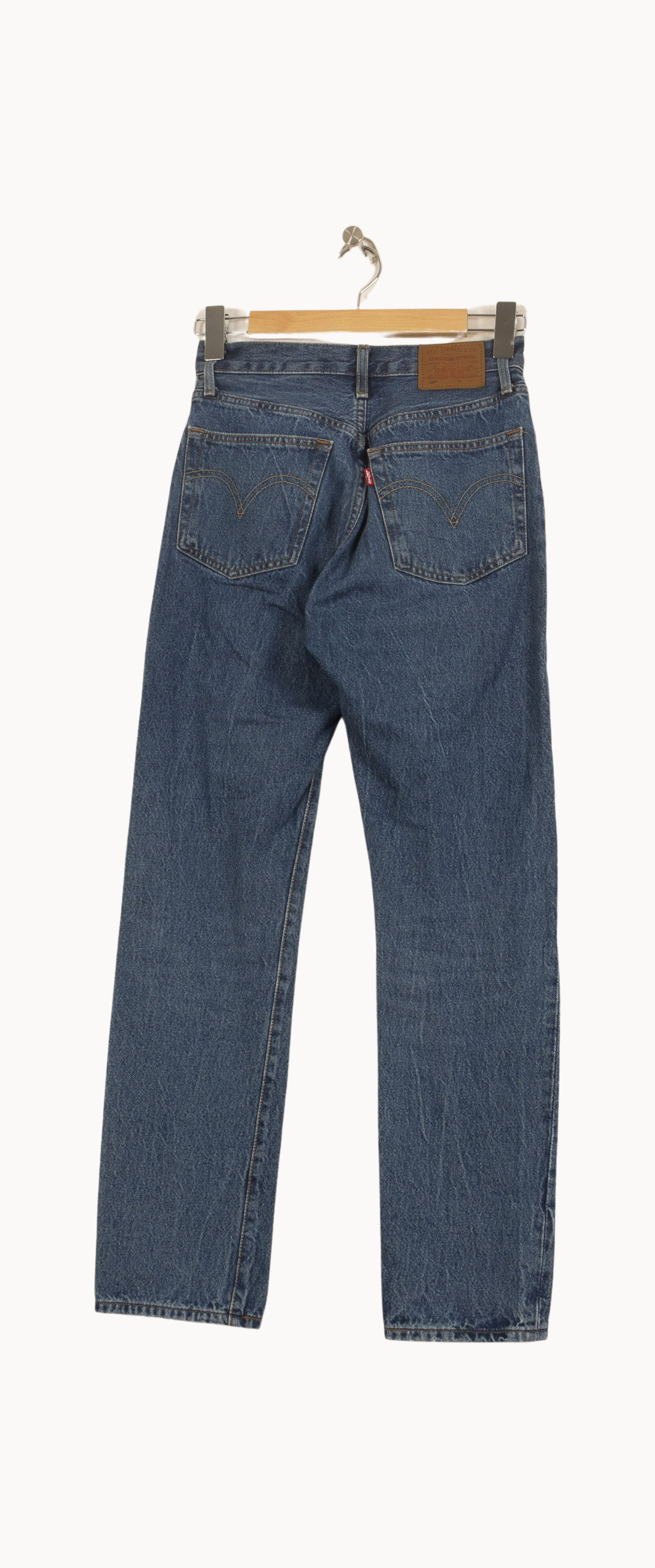 Cropped slim jeans with studs LEVI'S - Seconde main Blue