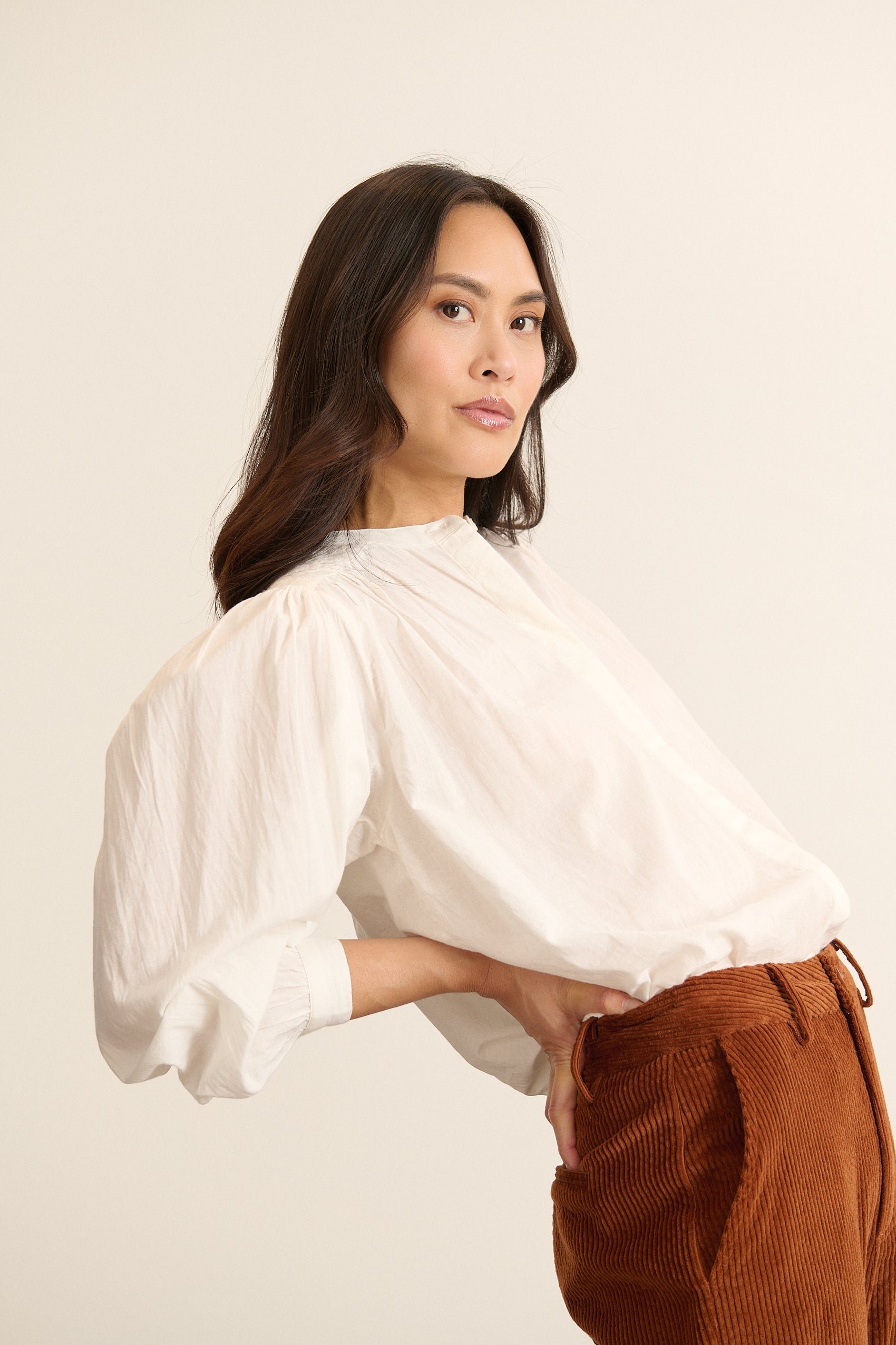 Long-sleeved embroidered blouse GARANCE PARIS White