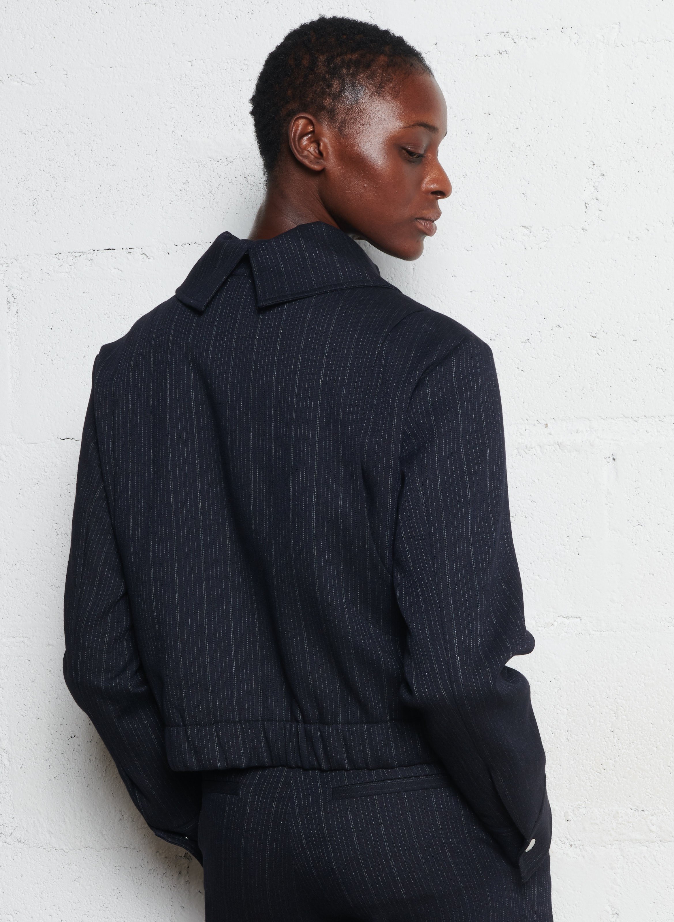 Veste col classique rayée  MARGAUX LONNBERG Bleu