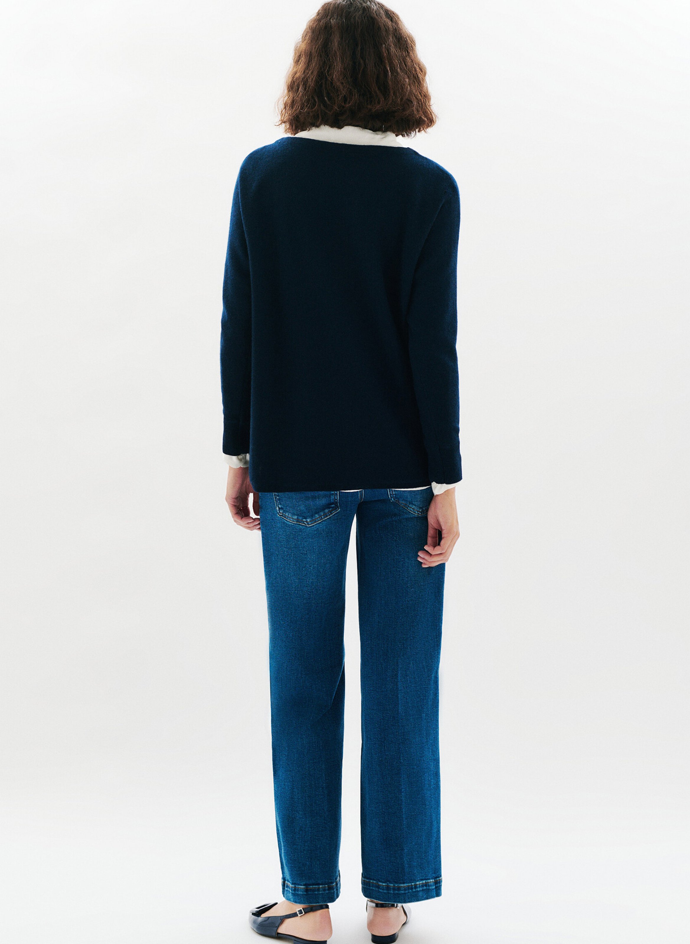 Cashmere round-neck sweater CAROLL Blue