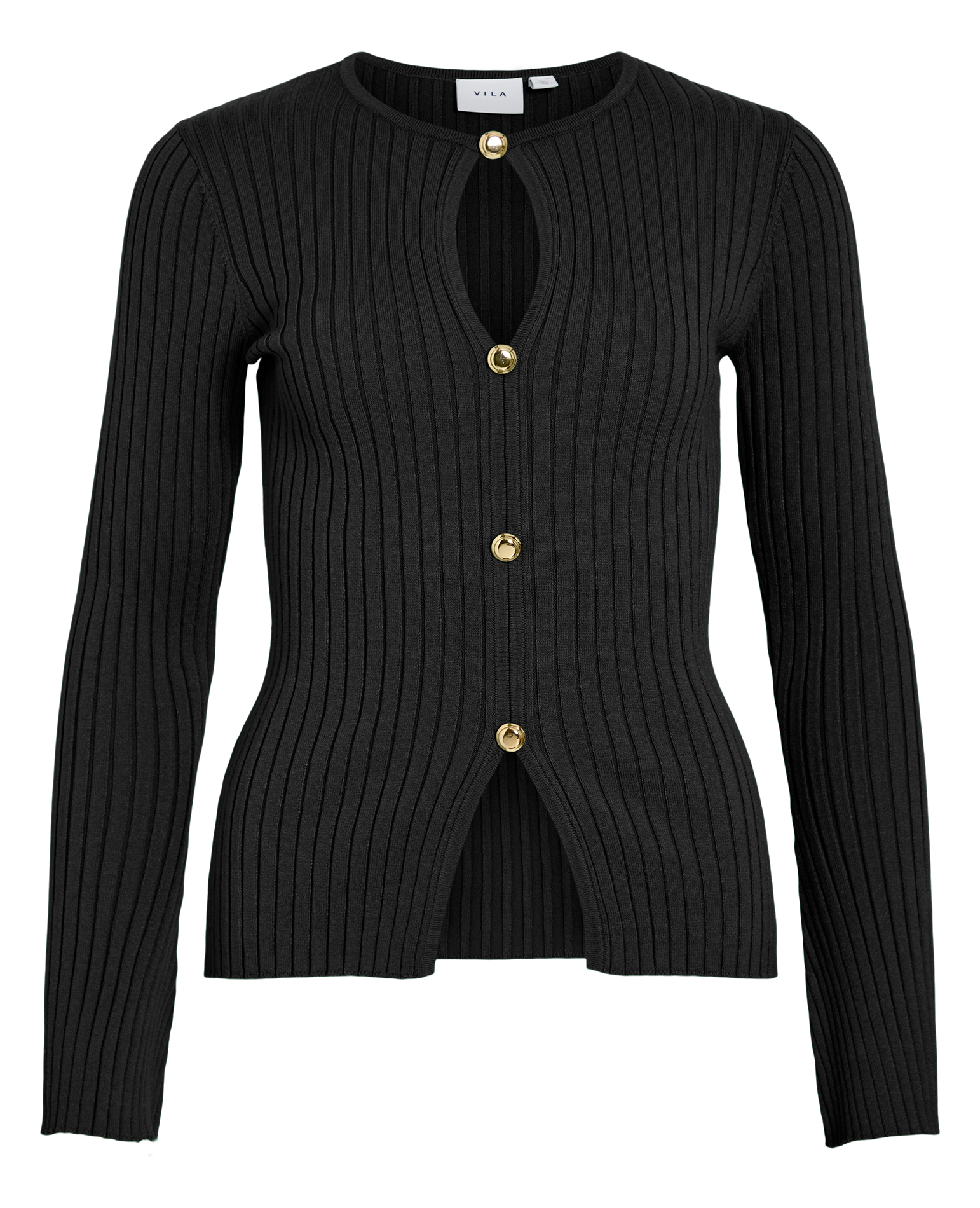 Gilet col rond  VILA Noir