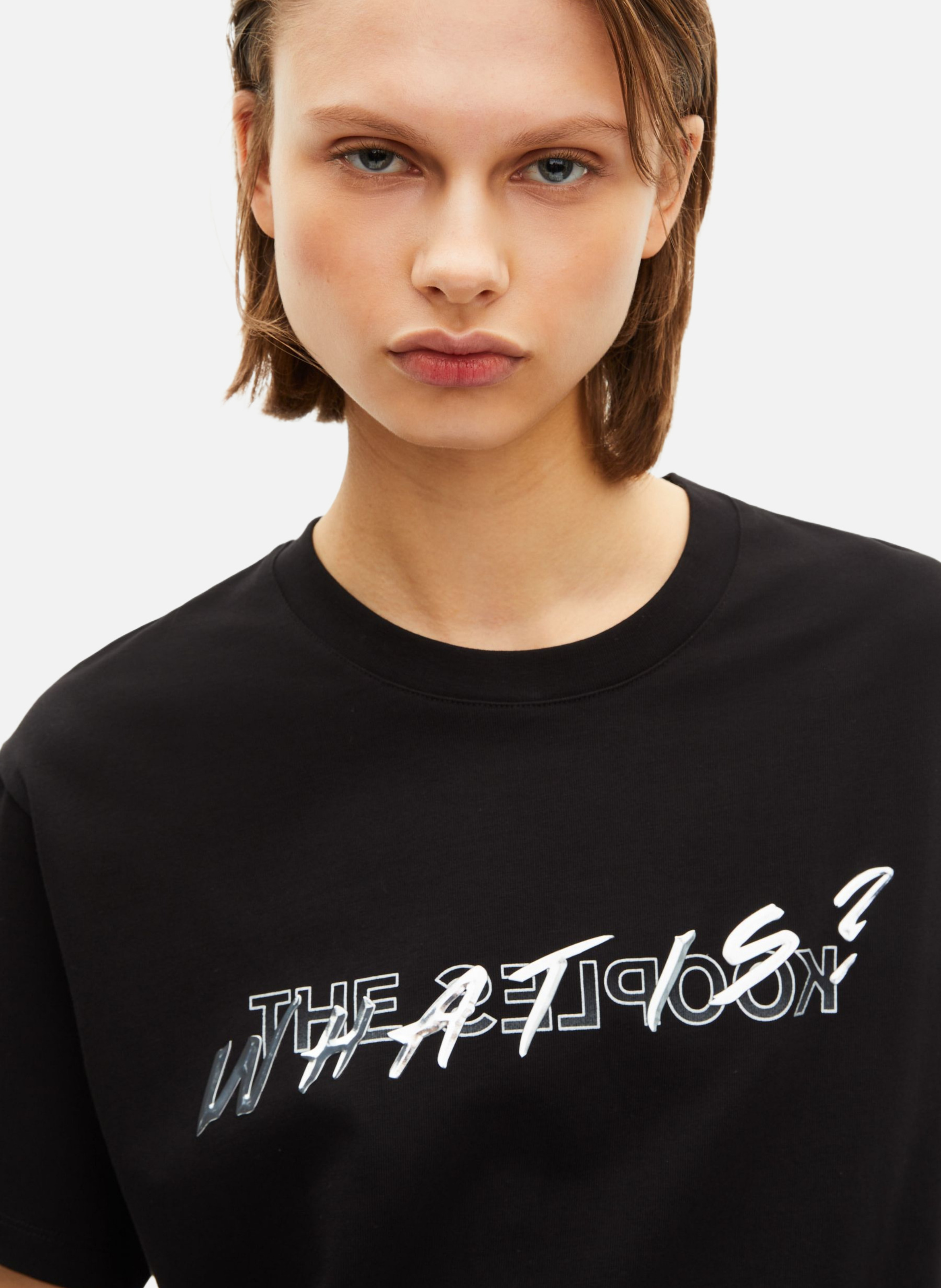 Metallic effect T-shirt THE KOOPLES Black