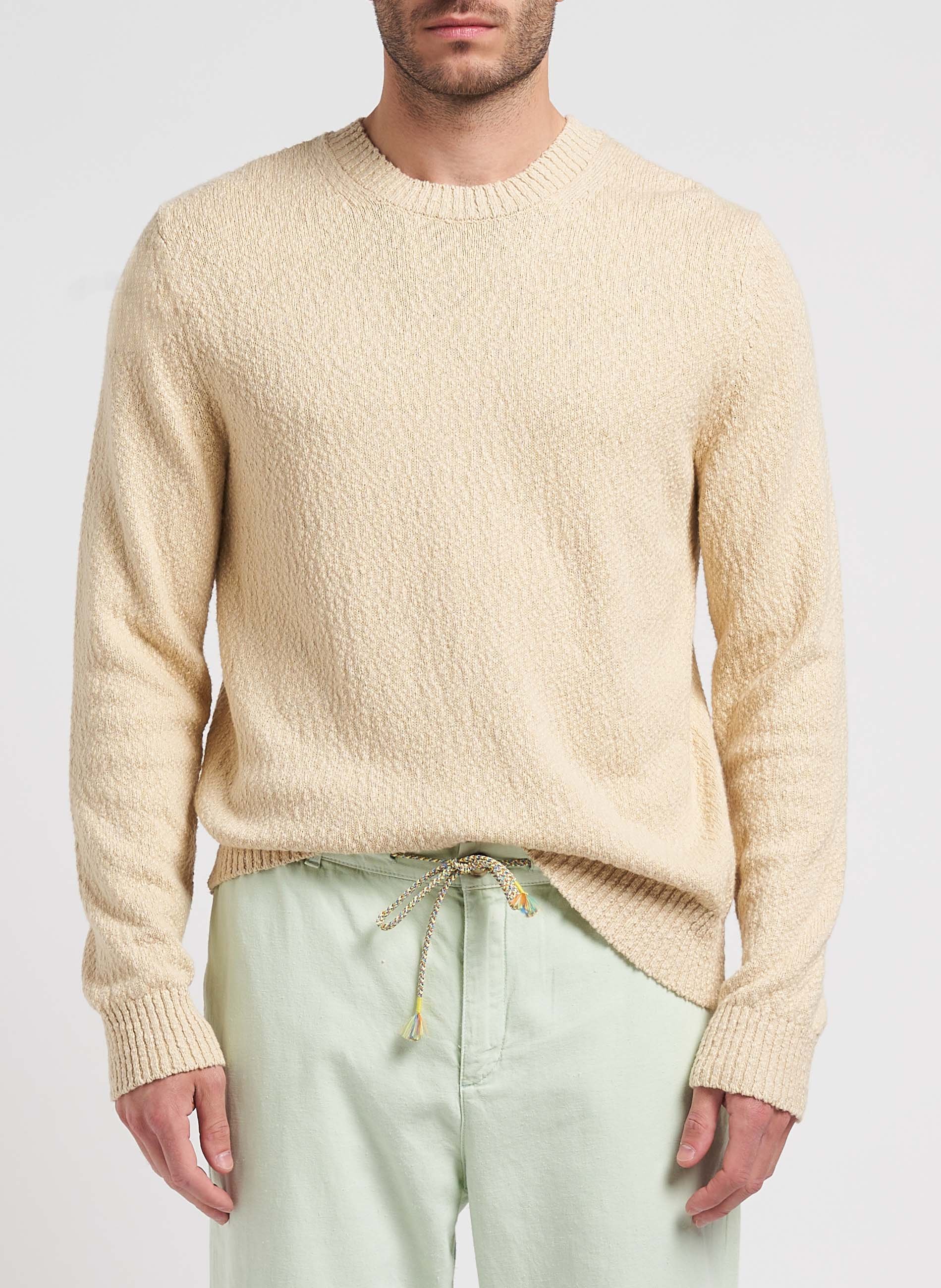 Rundhalspullover aus Bio-Baumwolle SAMSOE SAMSOE Beige