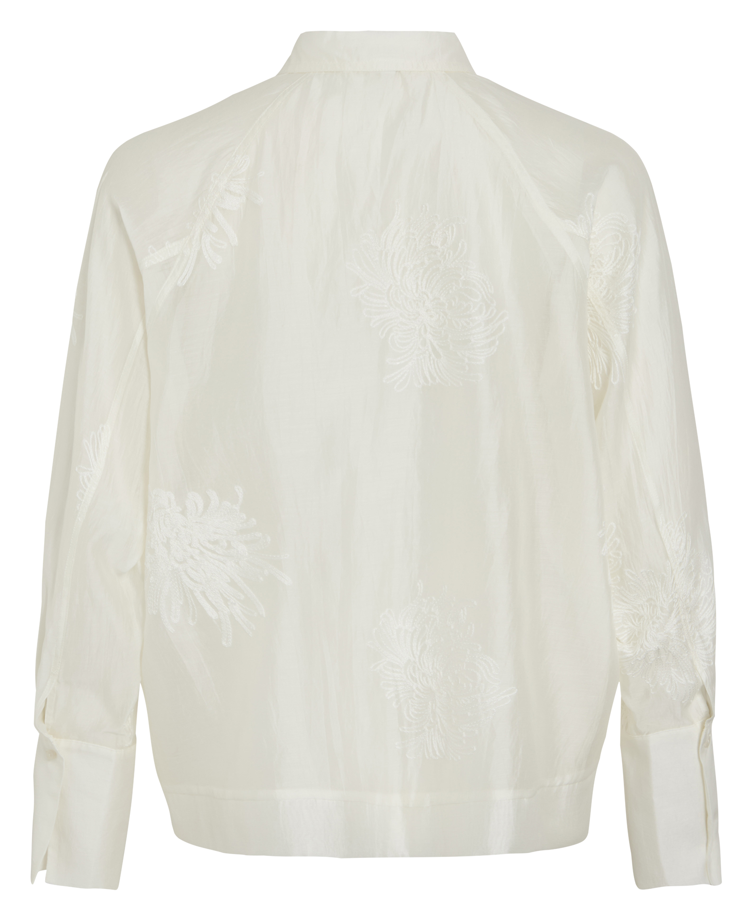 Recht overhemd met borduursel ROUGE EDIT Beige