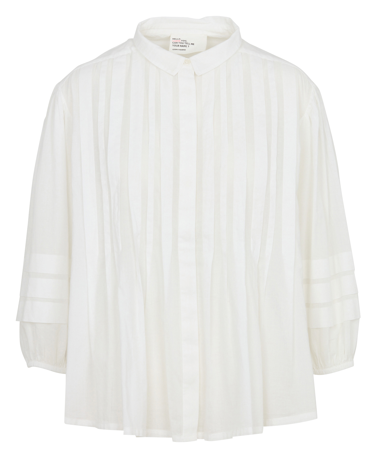 Organic cotton shirt with classic collar LEON & HARPER