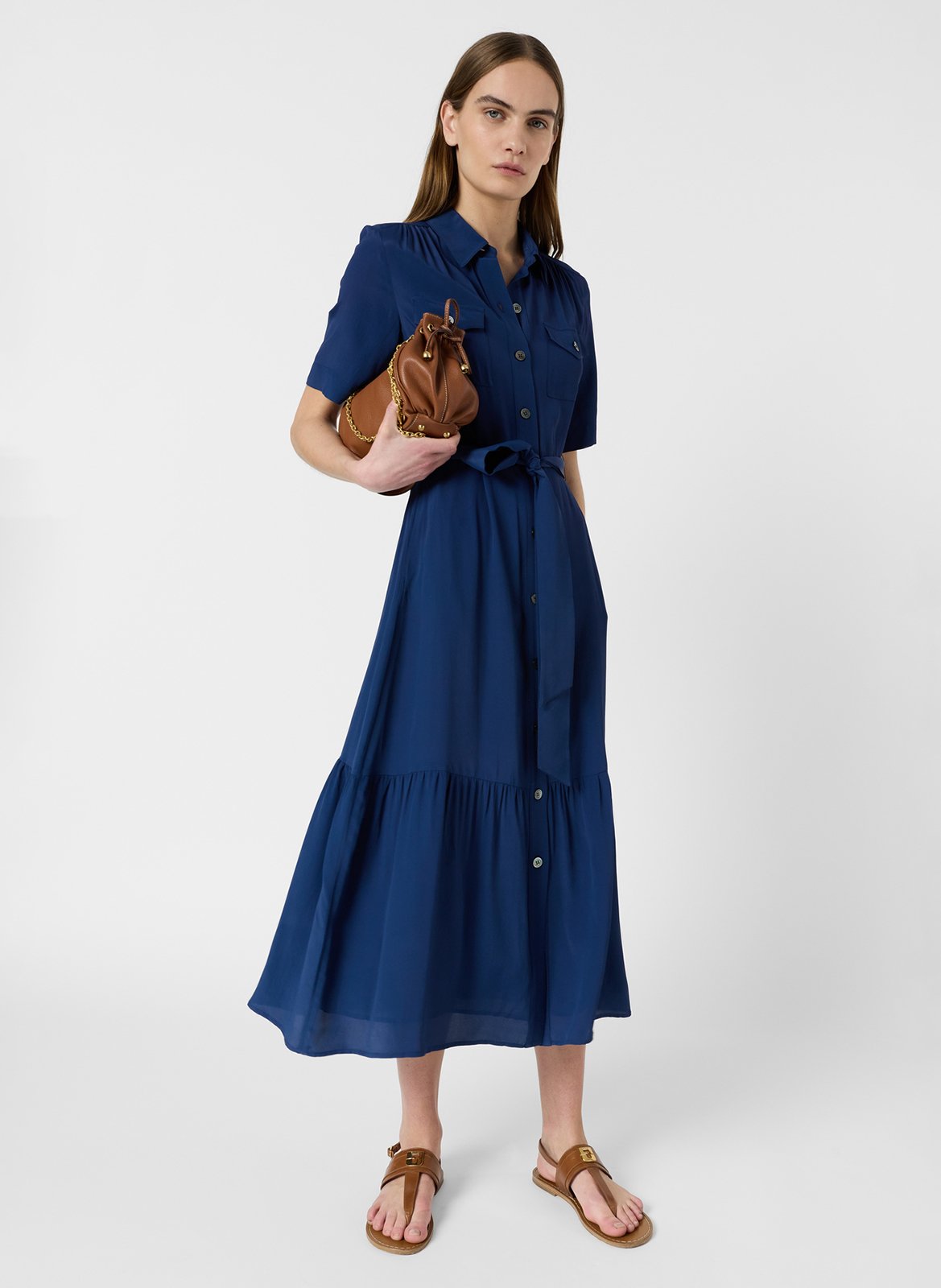 Robe longue col classique GERARD DAREL Bleu